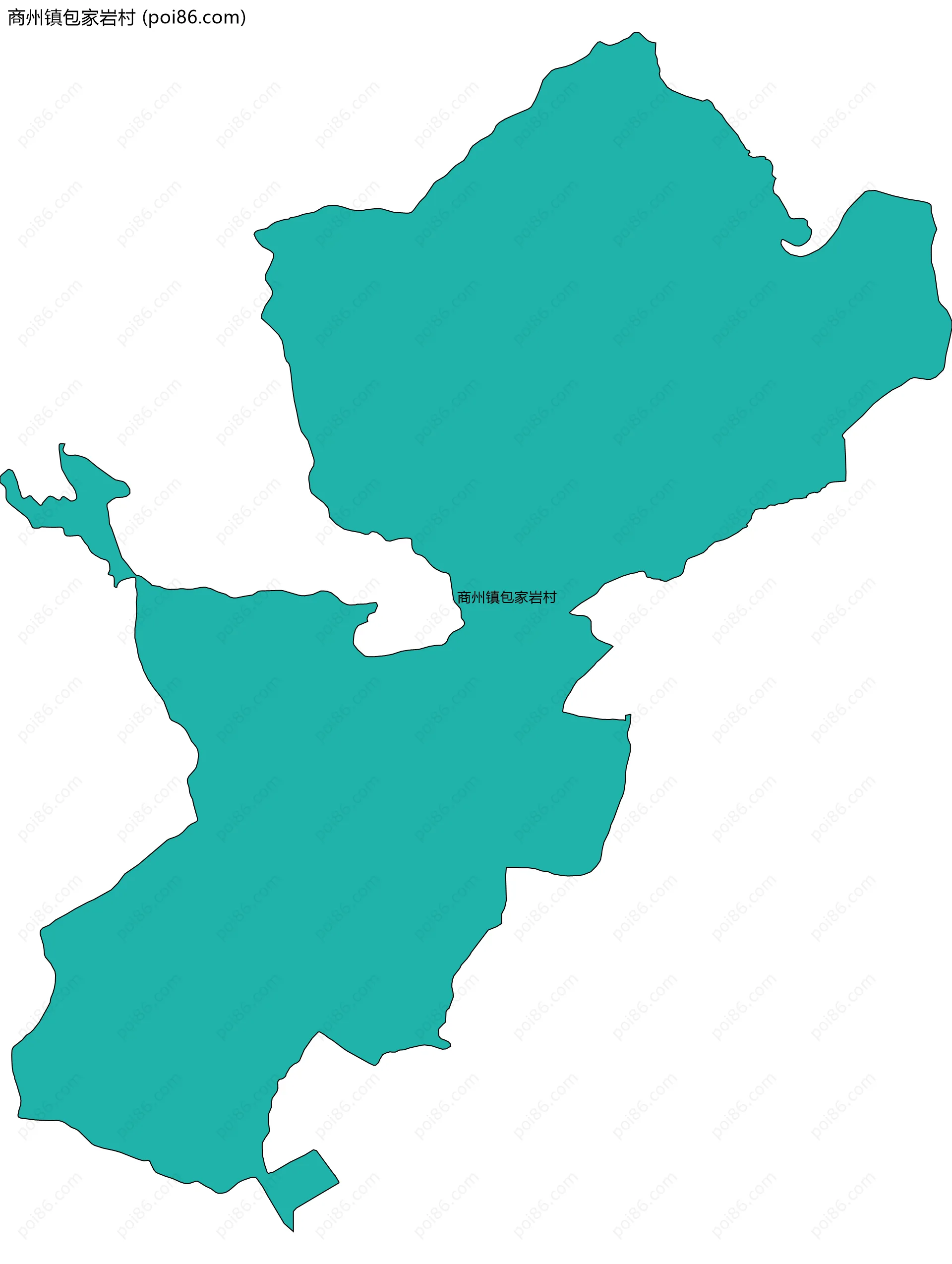 商州镇包家岩村边界地图