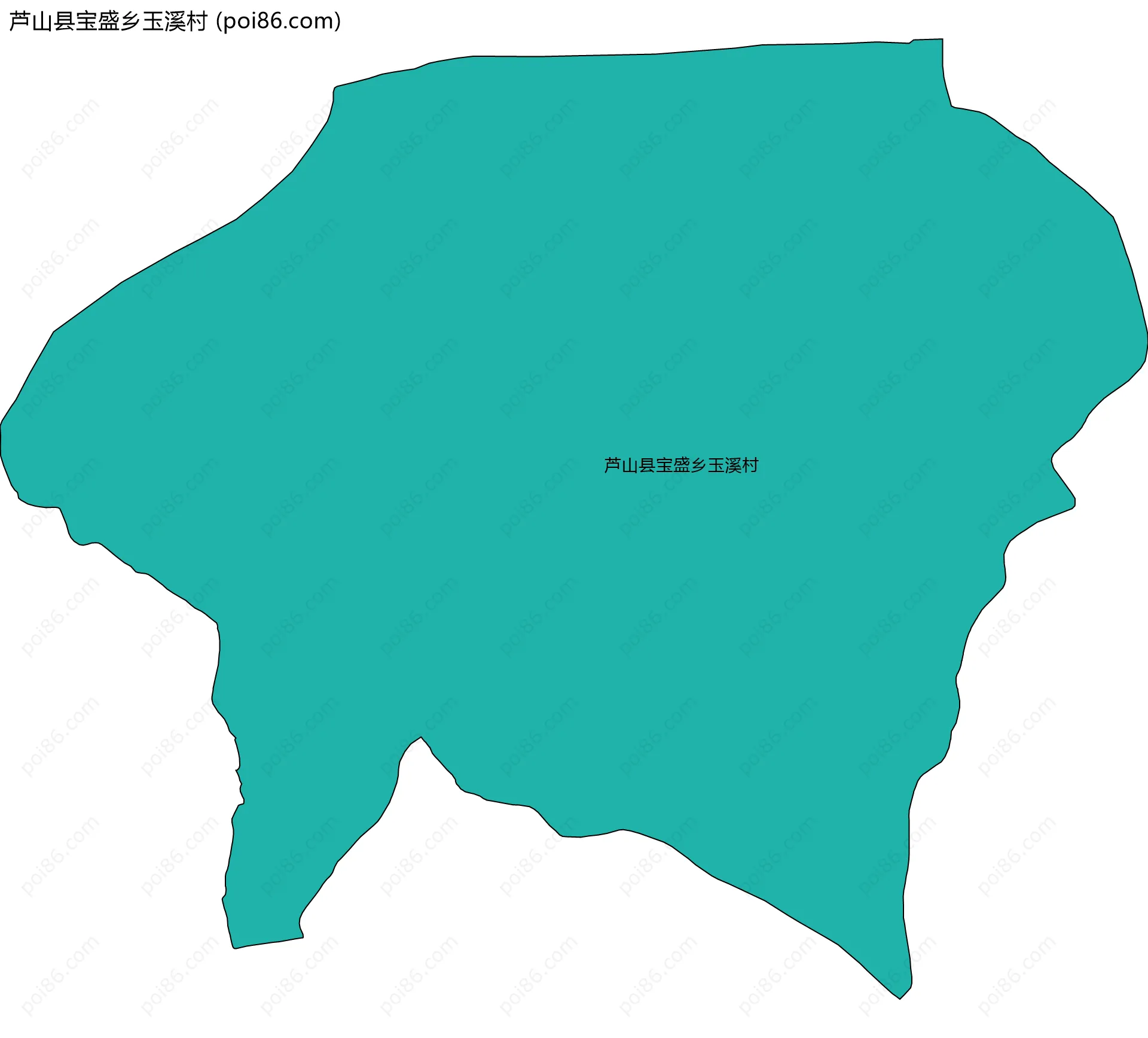 芦山县宝盛乡玉溪村边界地图