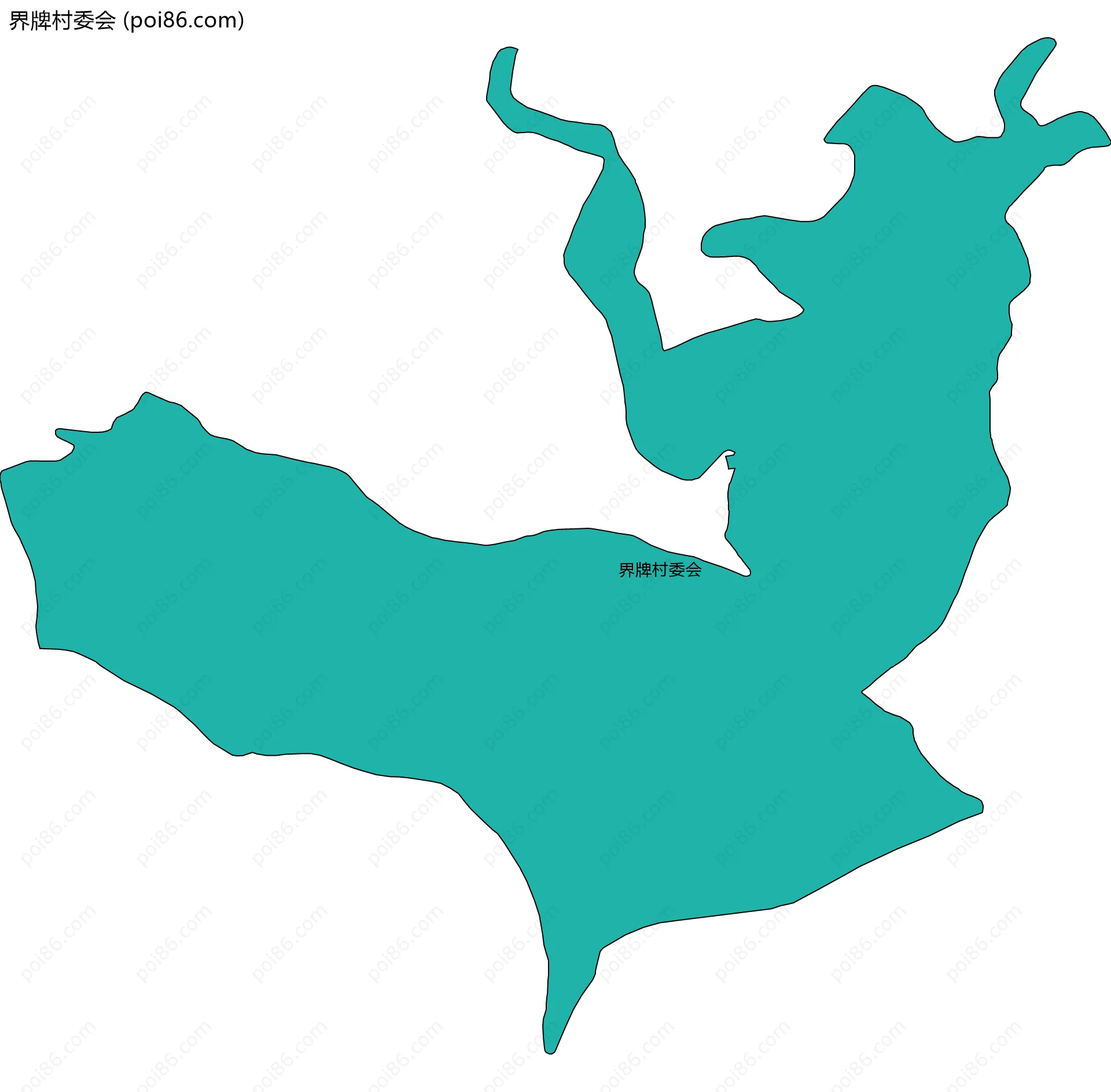 界牌村委会边界地图