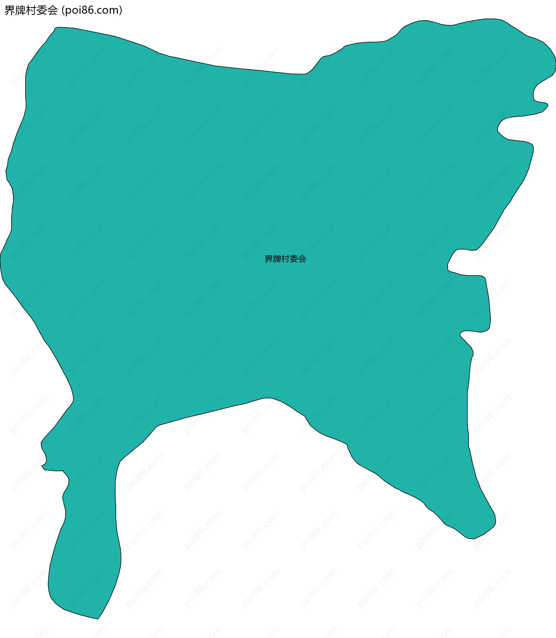 界牌村委会边界地图