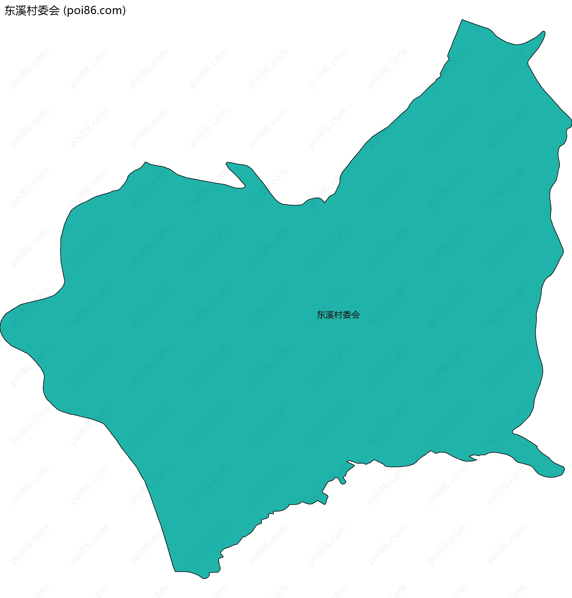 东溪村委会边界地图