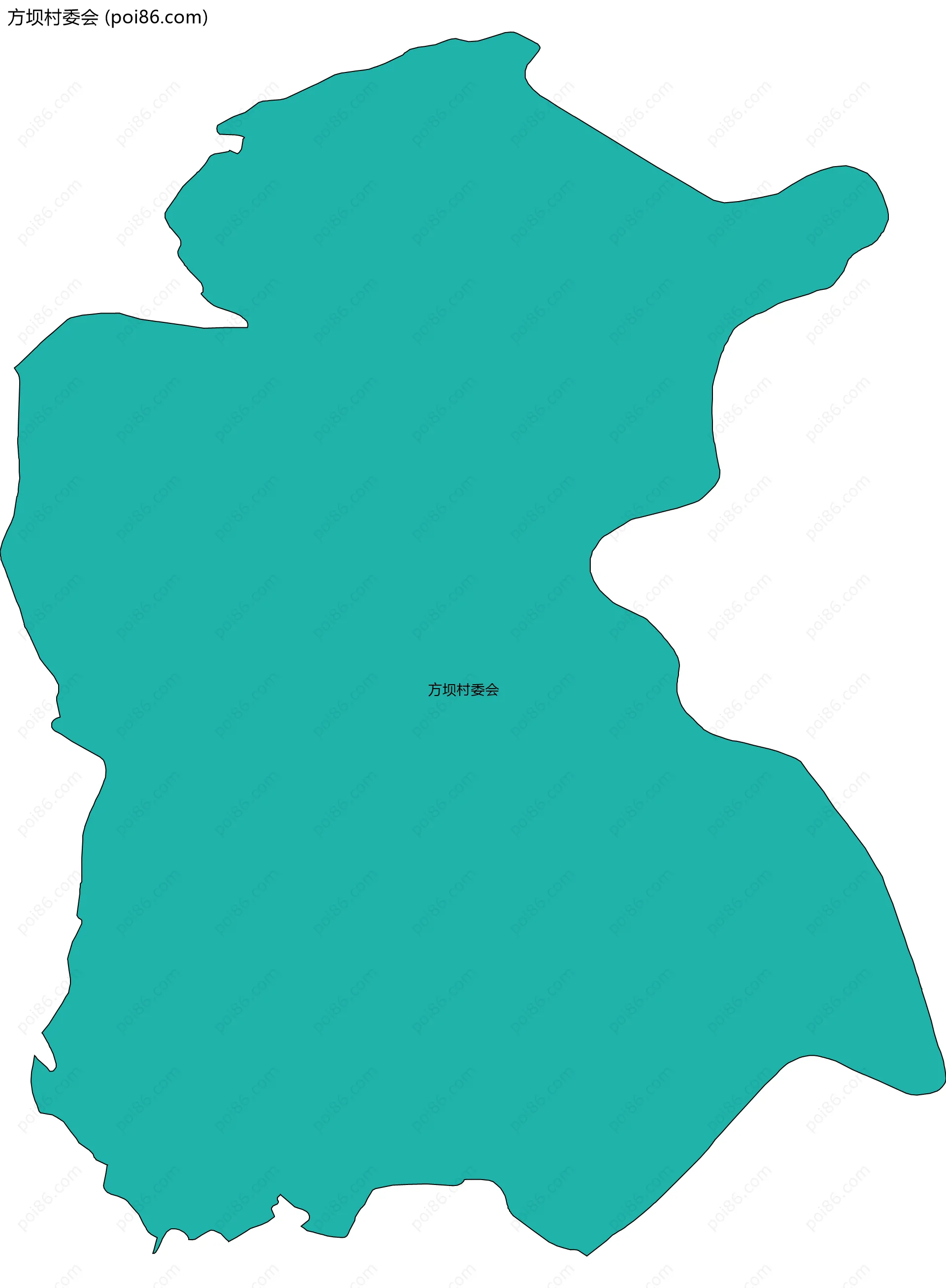 方坝村委会边界地图