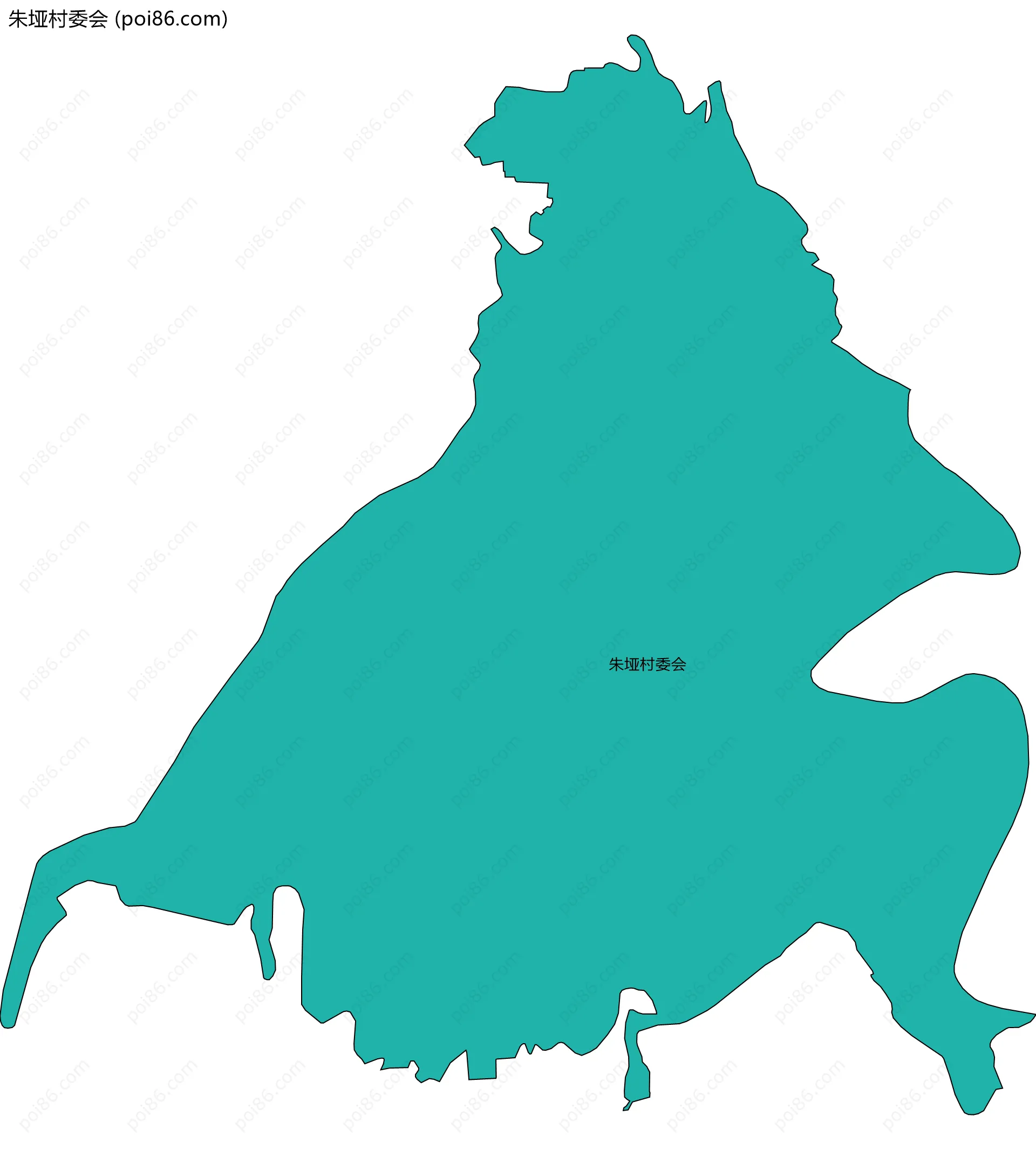 朱垭村委会边界地图