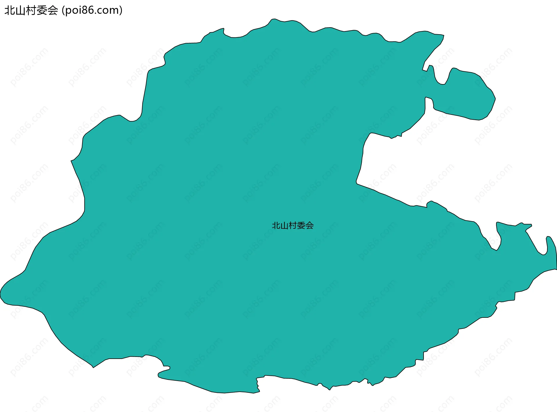 北山村委会边界地图