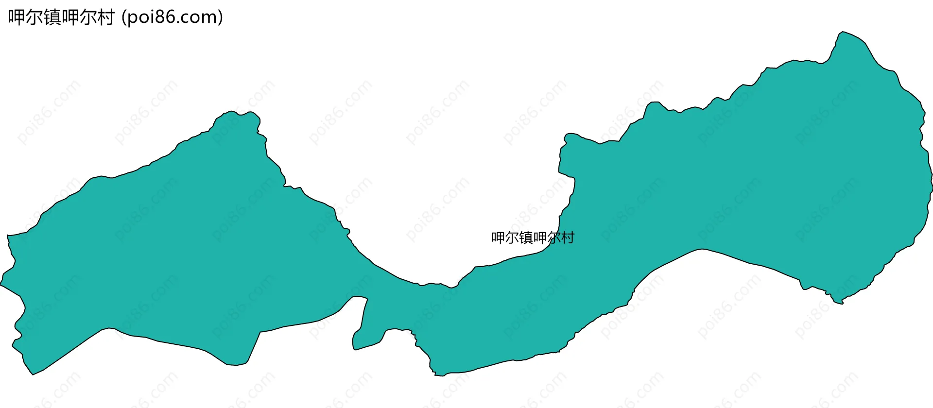 呷尔镇呷尔村边界地图