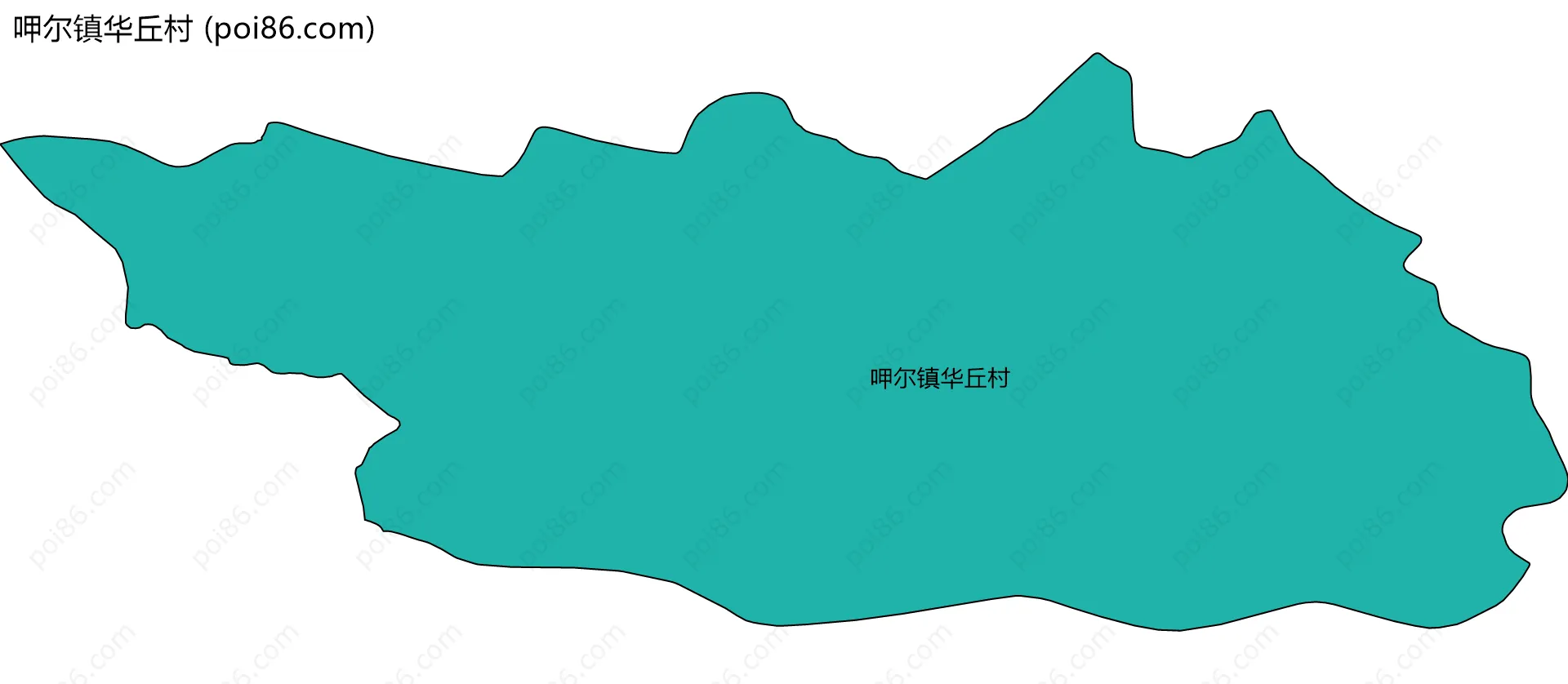 呷尔镇华丘村边界地图