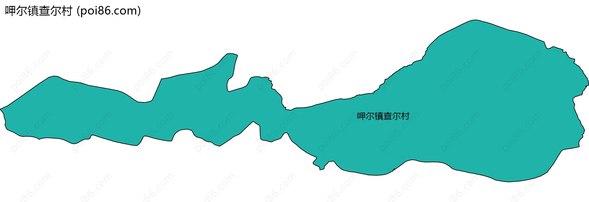 呷尔镇查尔村边界地图