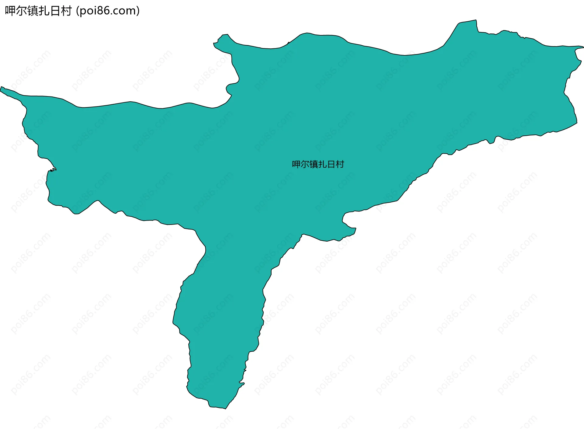 呷尔镇扎日村边界地图