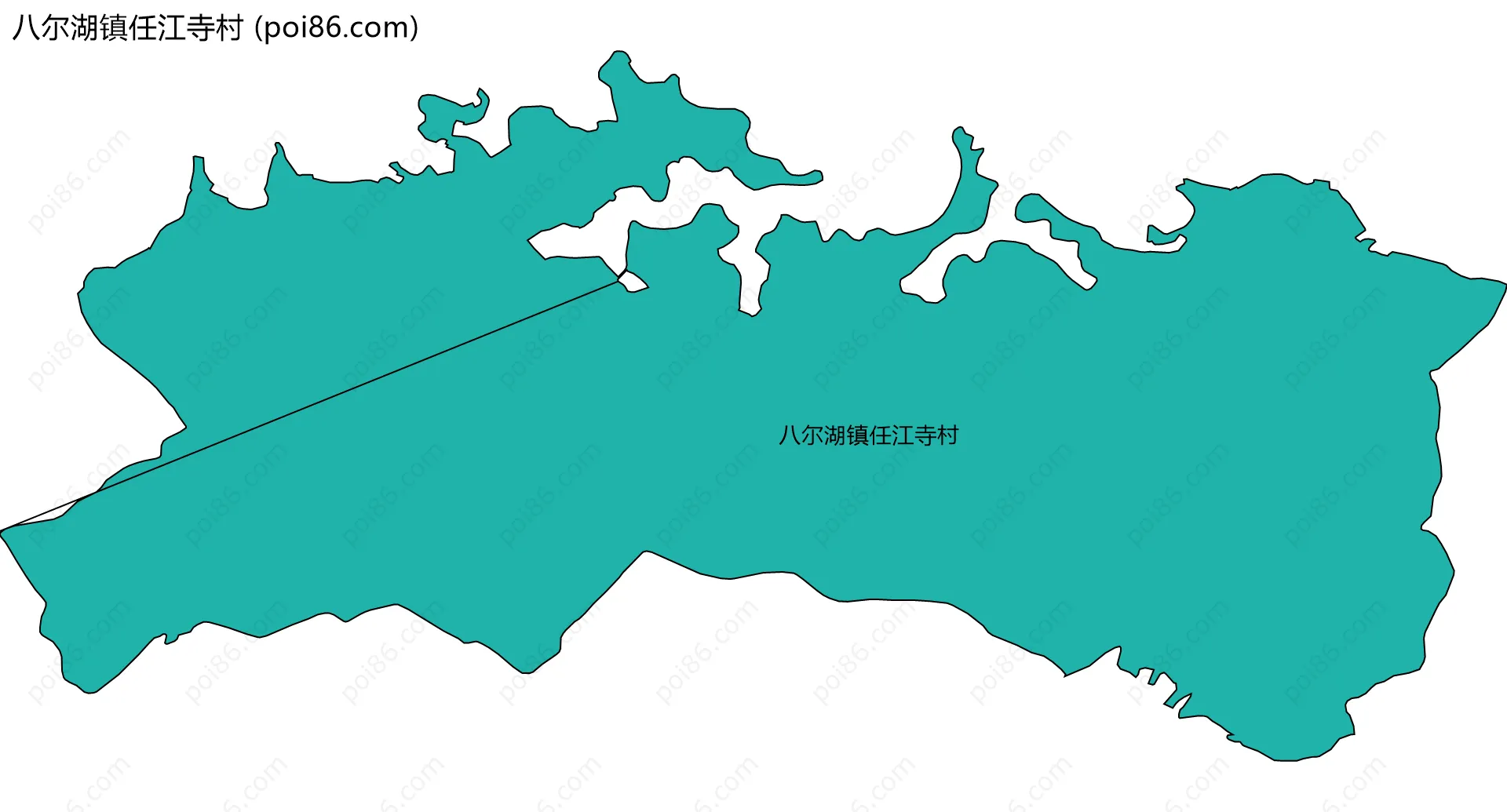 八尔湖镇任江寺村边界地图