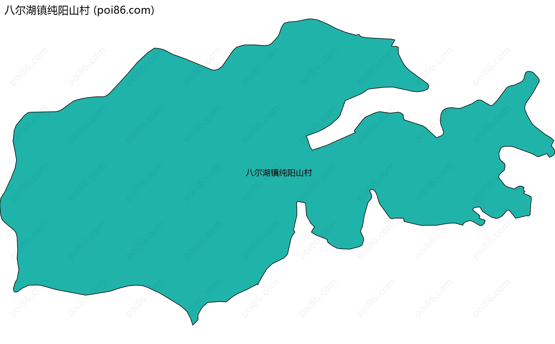 八尔湖镇纯阳山村边界地图