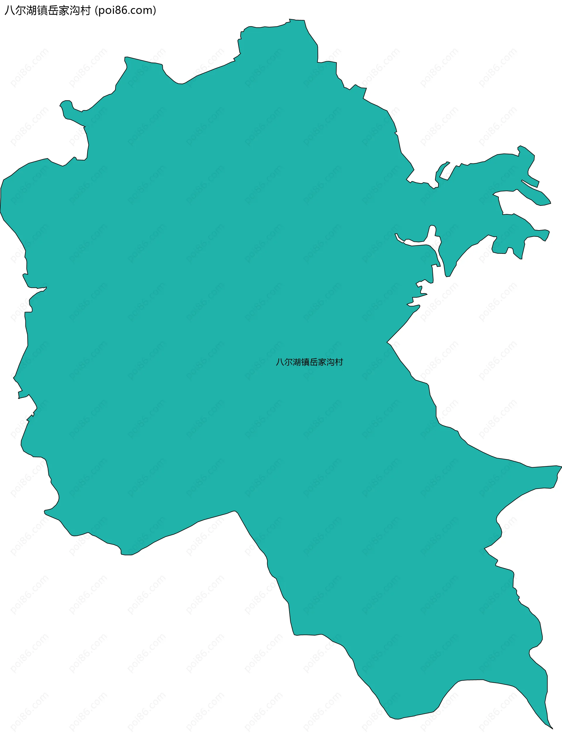八尔湖镇岳家沟村边界地图