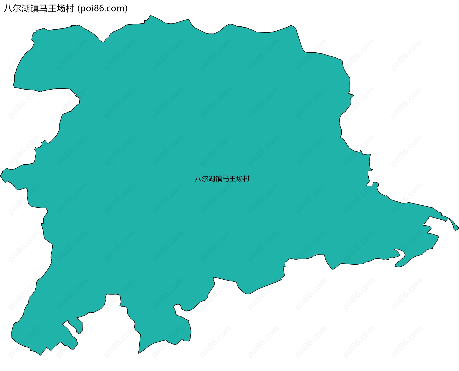 八尔湖镇马王场村边界地图