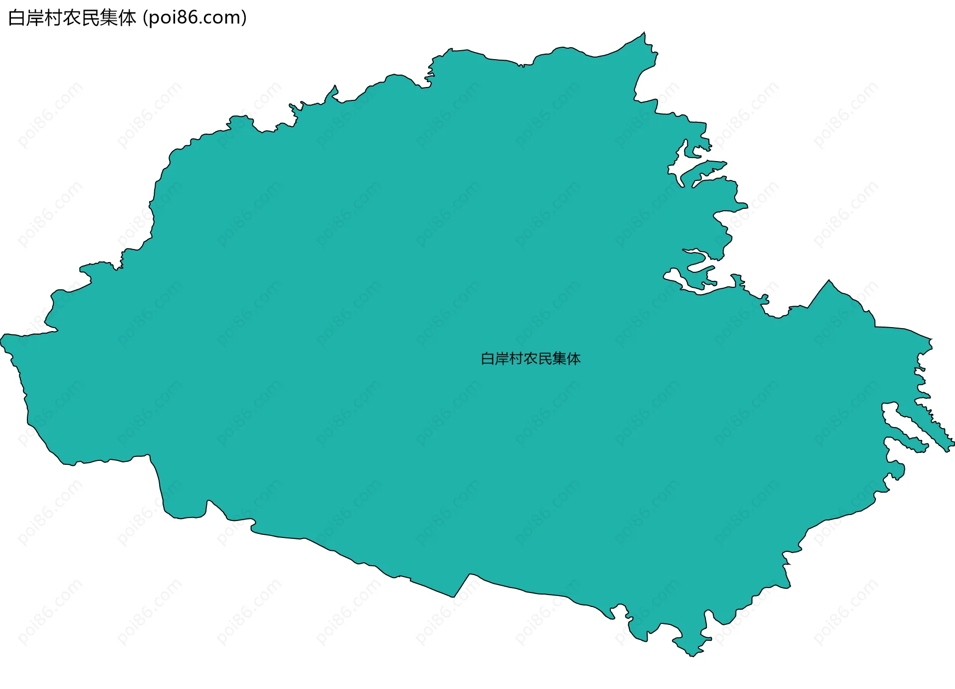 白岸村农民集体边界地图