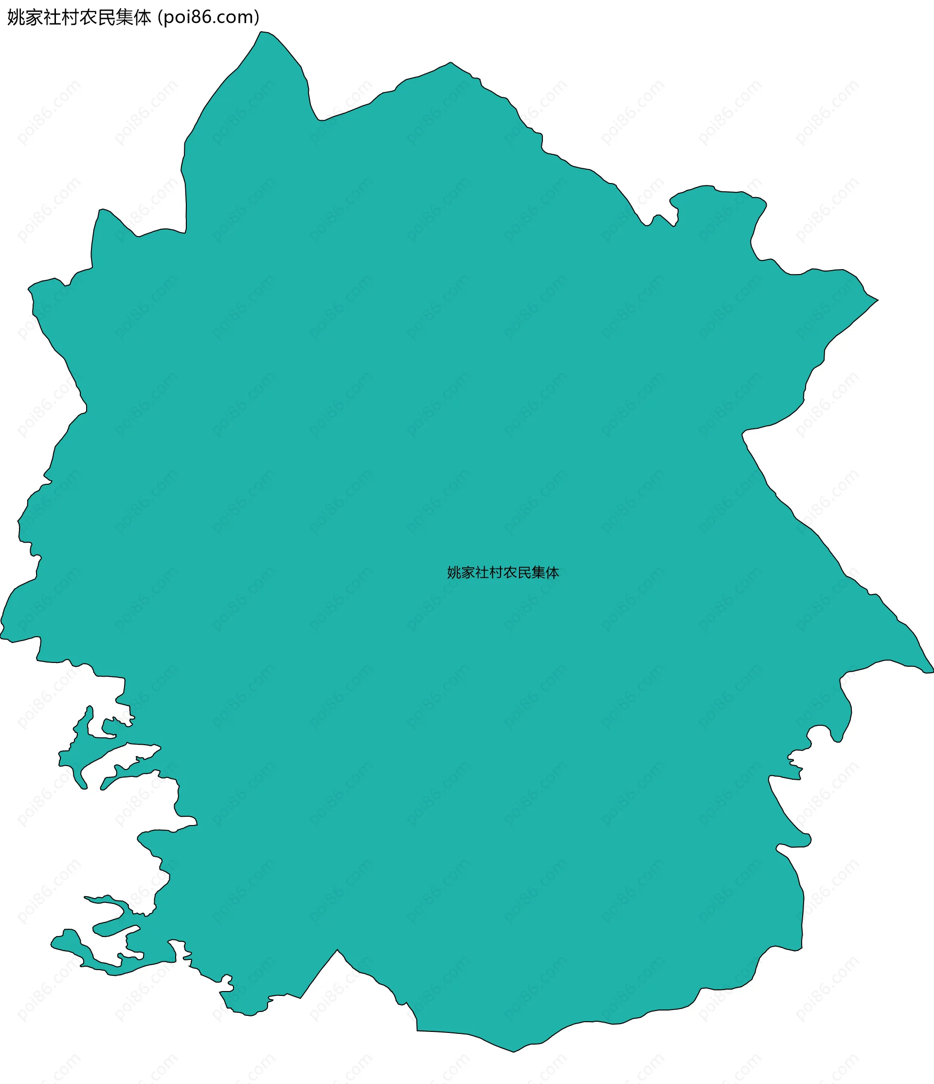 姚家社村农民集体边界地图