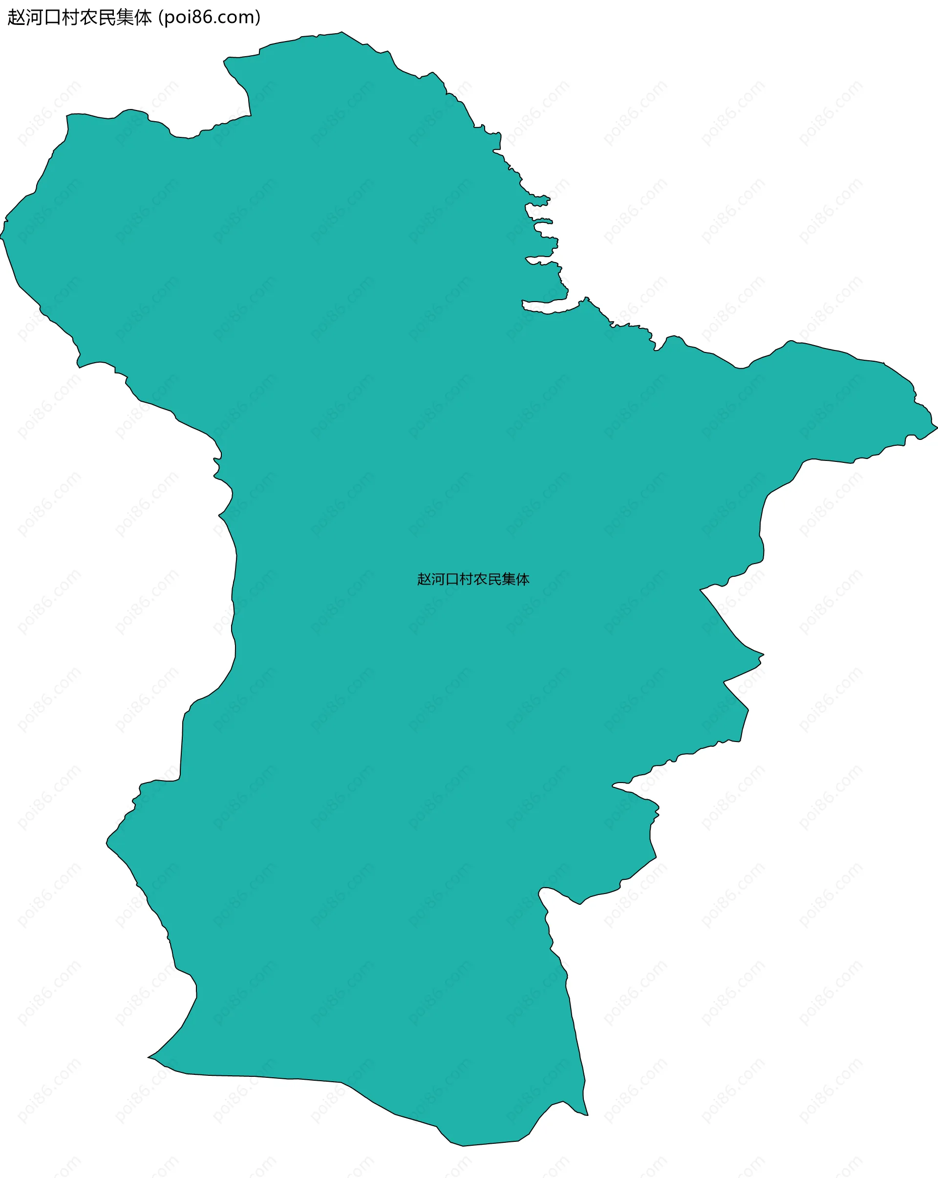 赵河口村农民集体边界地图