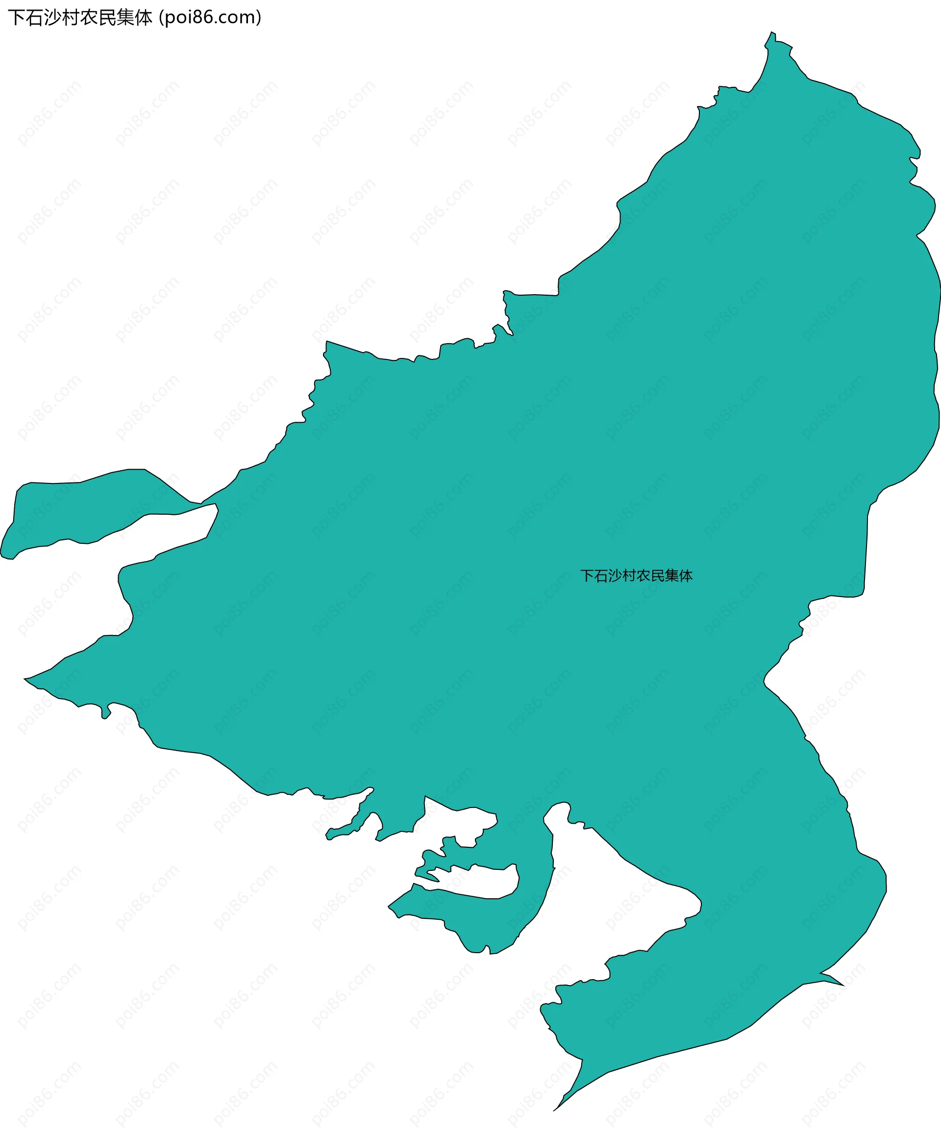 下石沙村农民集体边界地图