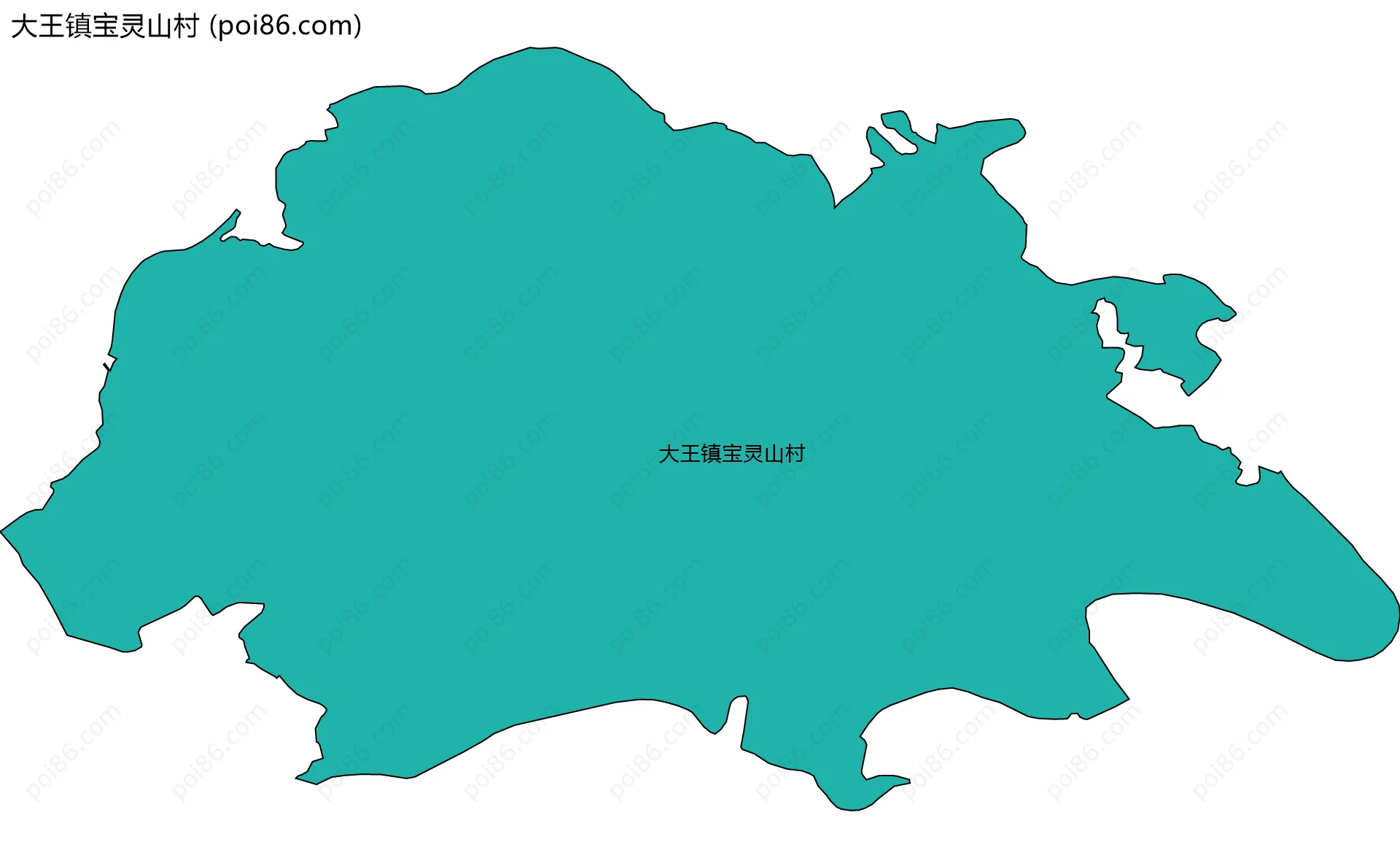 大王镇宝灵山村边界地图