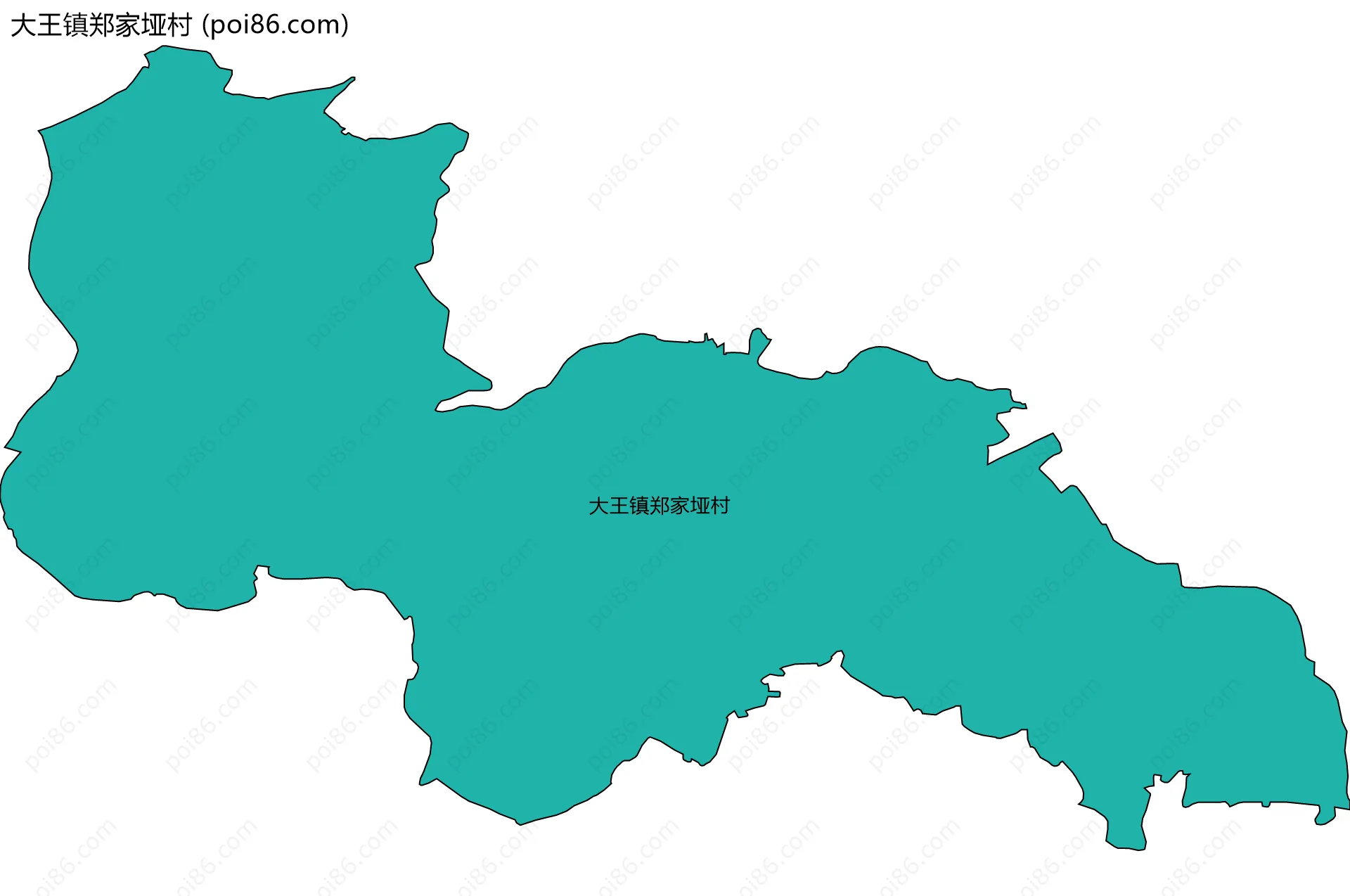 大王镇郑家垭村边界地图