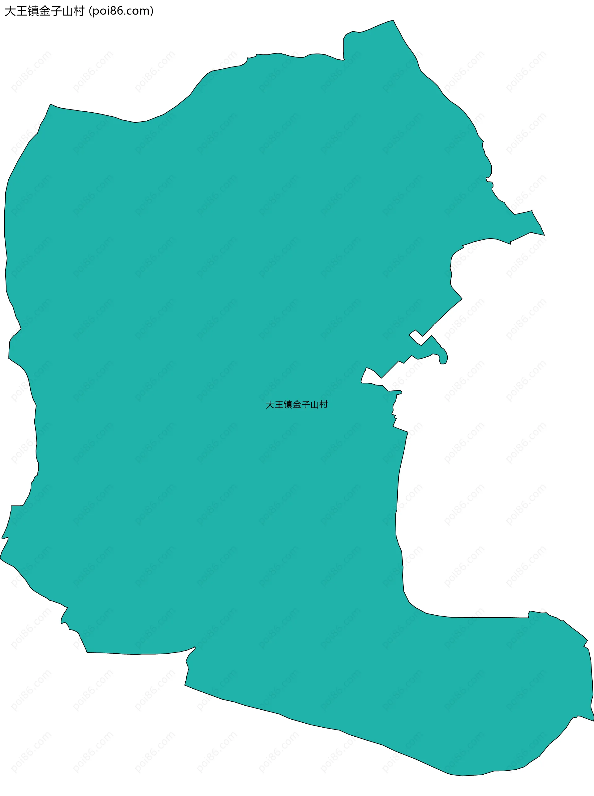 大王镇金子山村边界地图