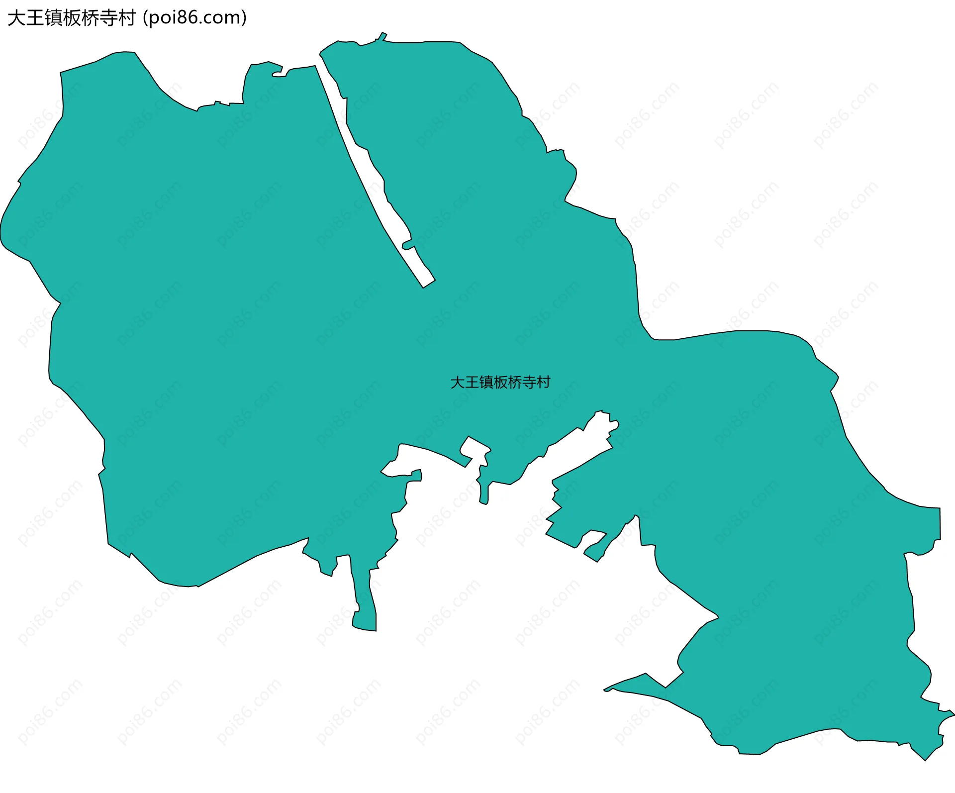 大王镇板桥寺村边界地图