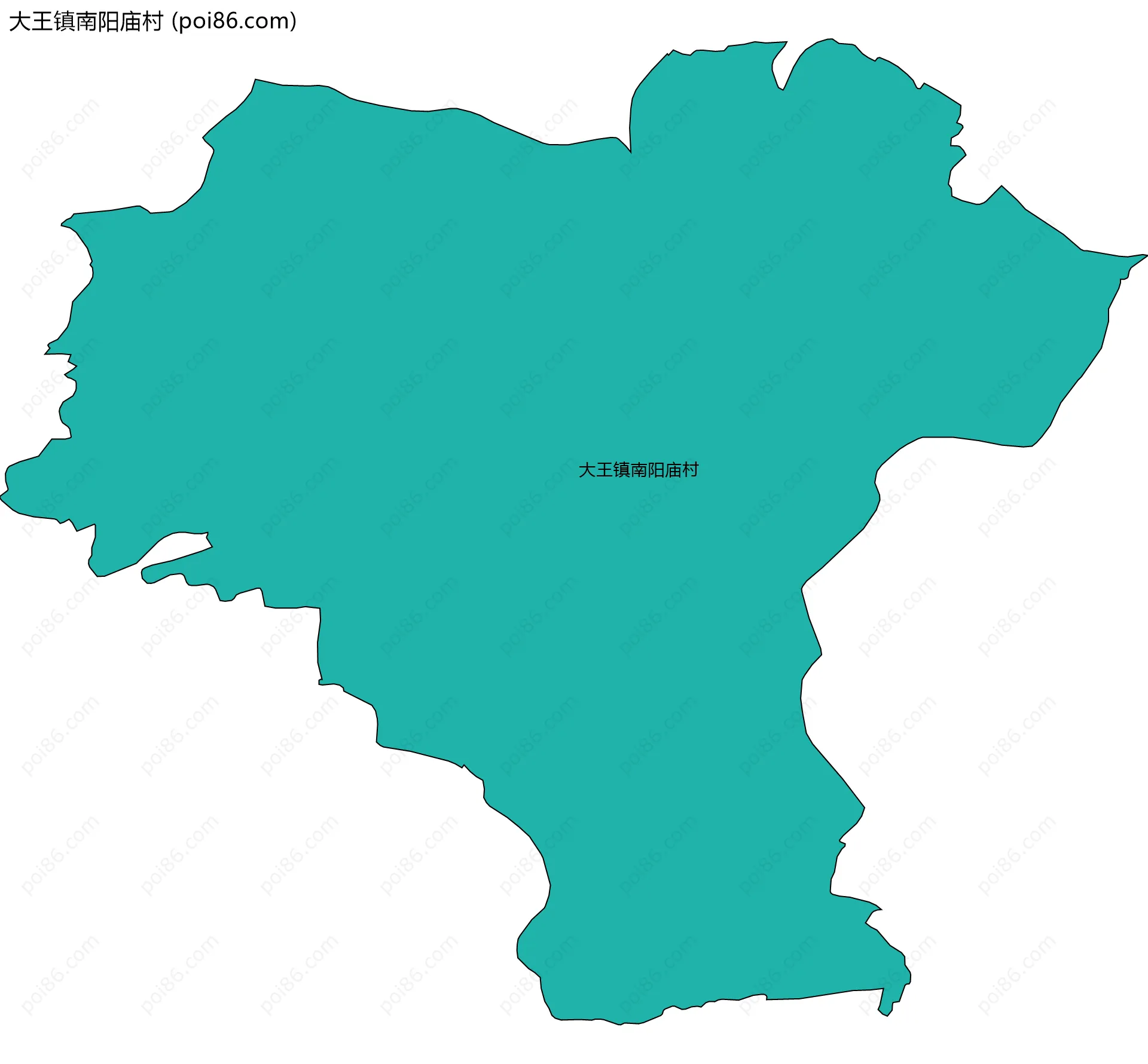 大王镇南阳庙村边界地图