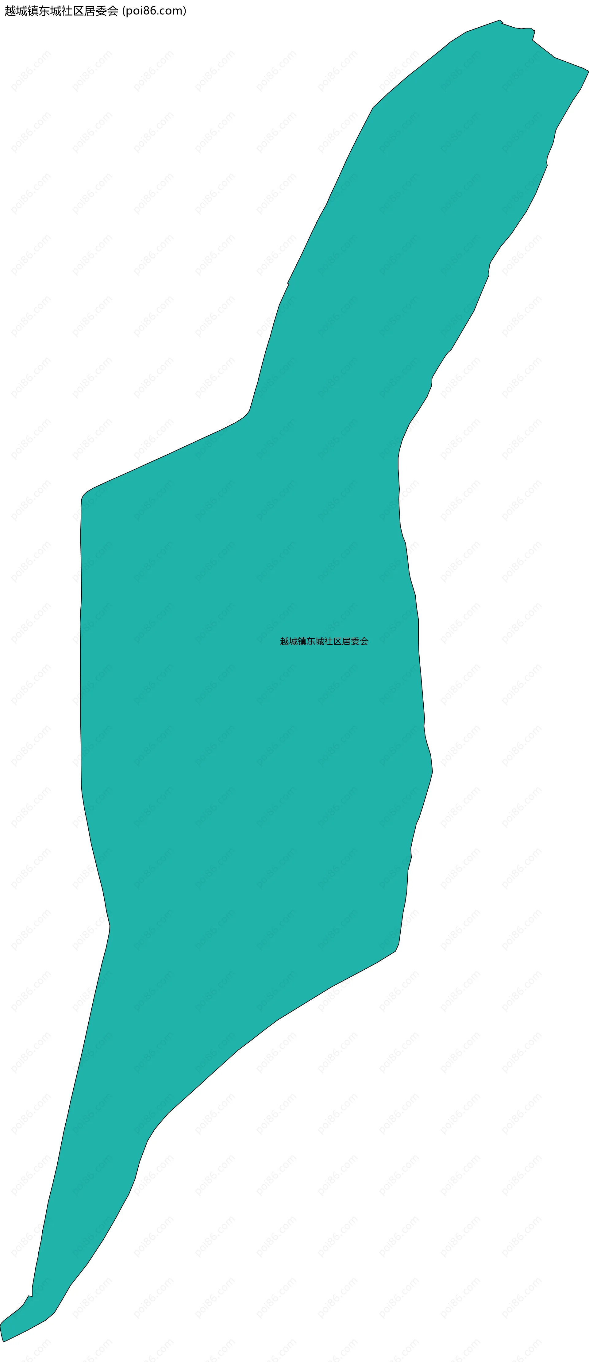 越城镇东城社区居委会边界地图