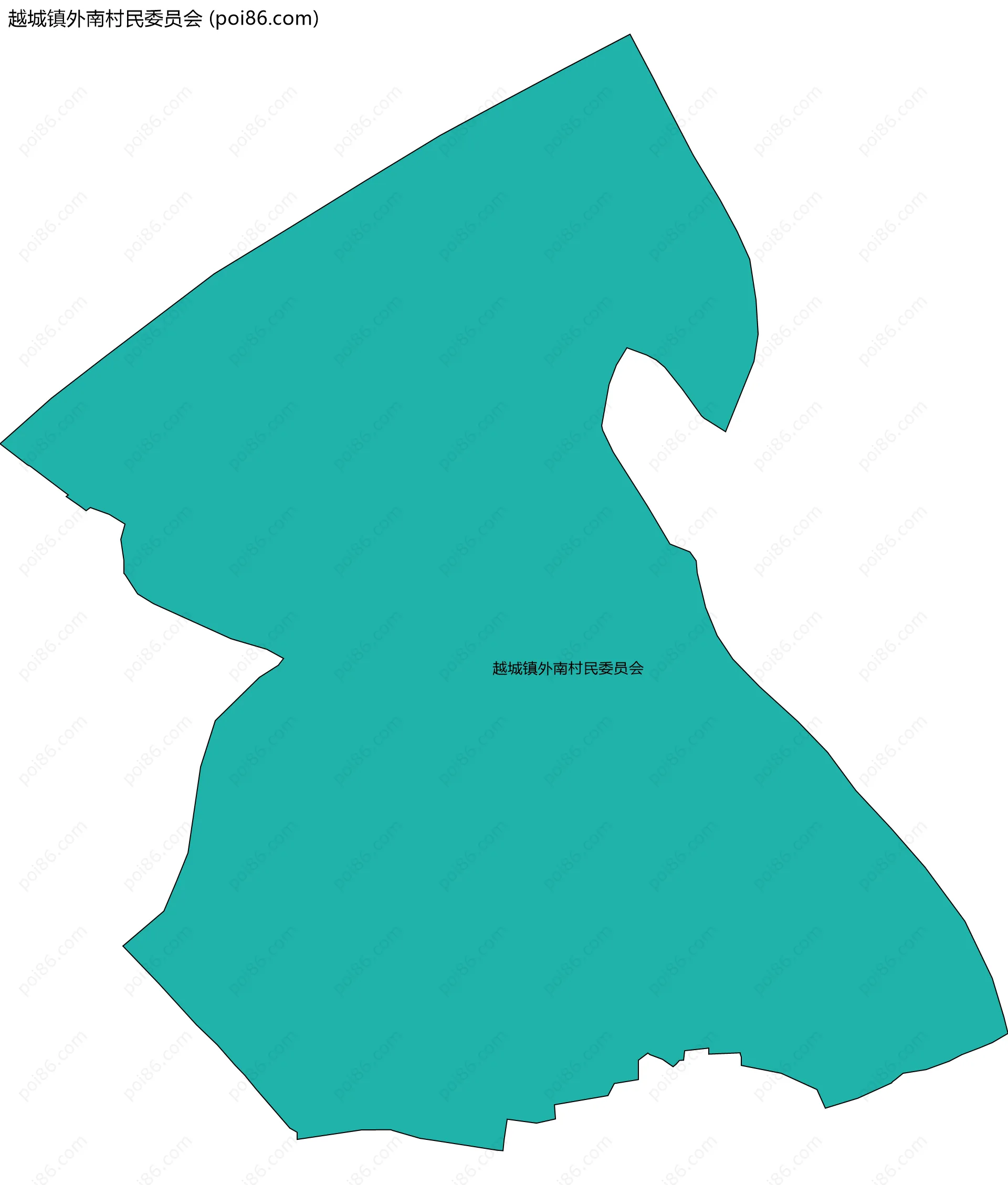 越城镇外南村民委员会边界地图