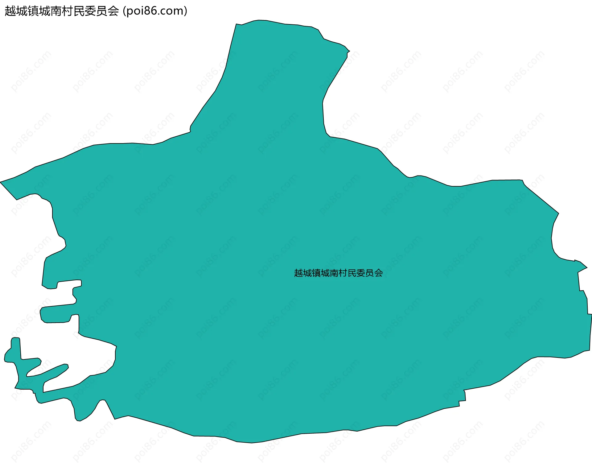 越城镇城南村民委员会边界地图