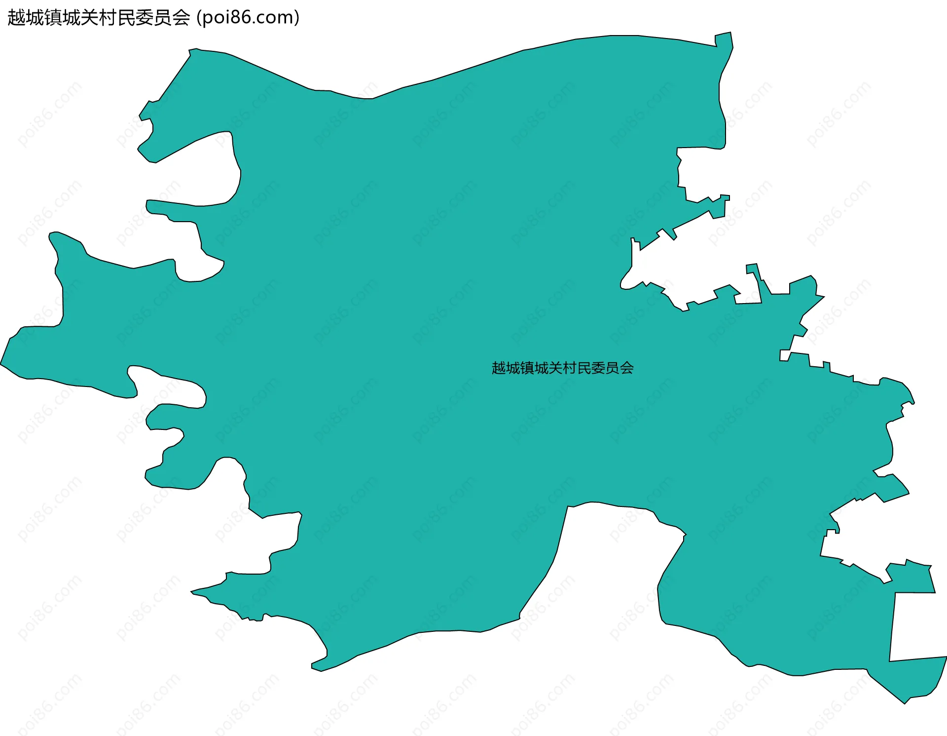 越城镇城关村民委员会边界地图