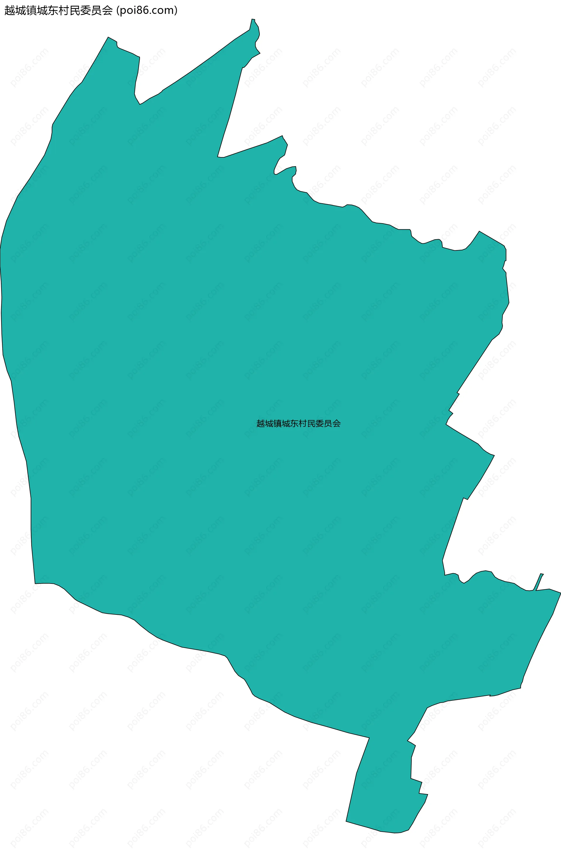 越城镇城东村民委员会边界地图