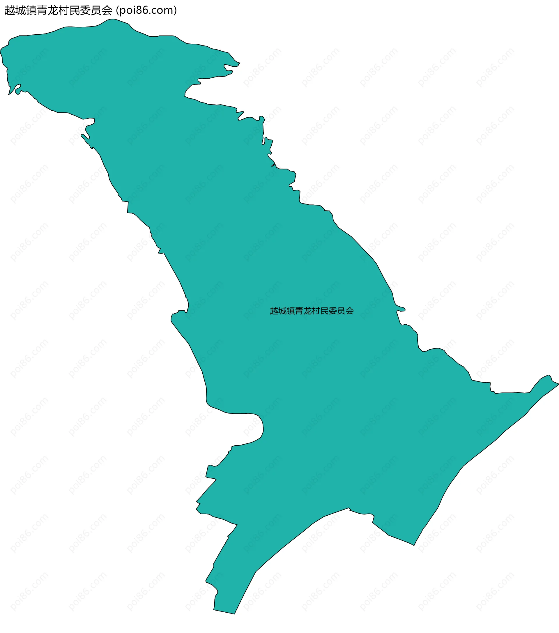 越城镇青龙村民委员会边界地图