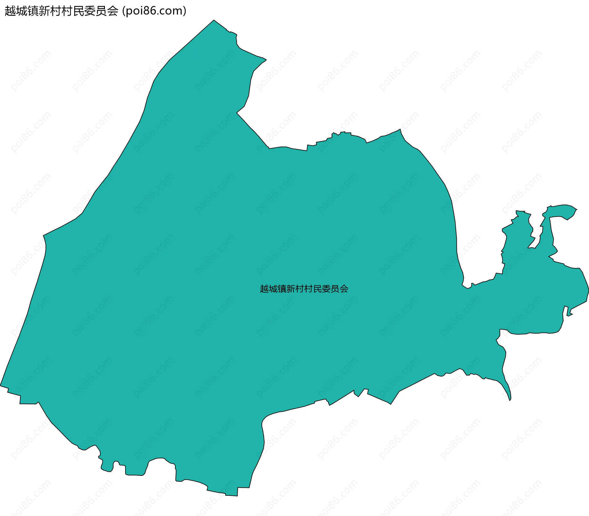 越城镇新村村民委员会边界地图