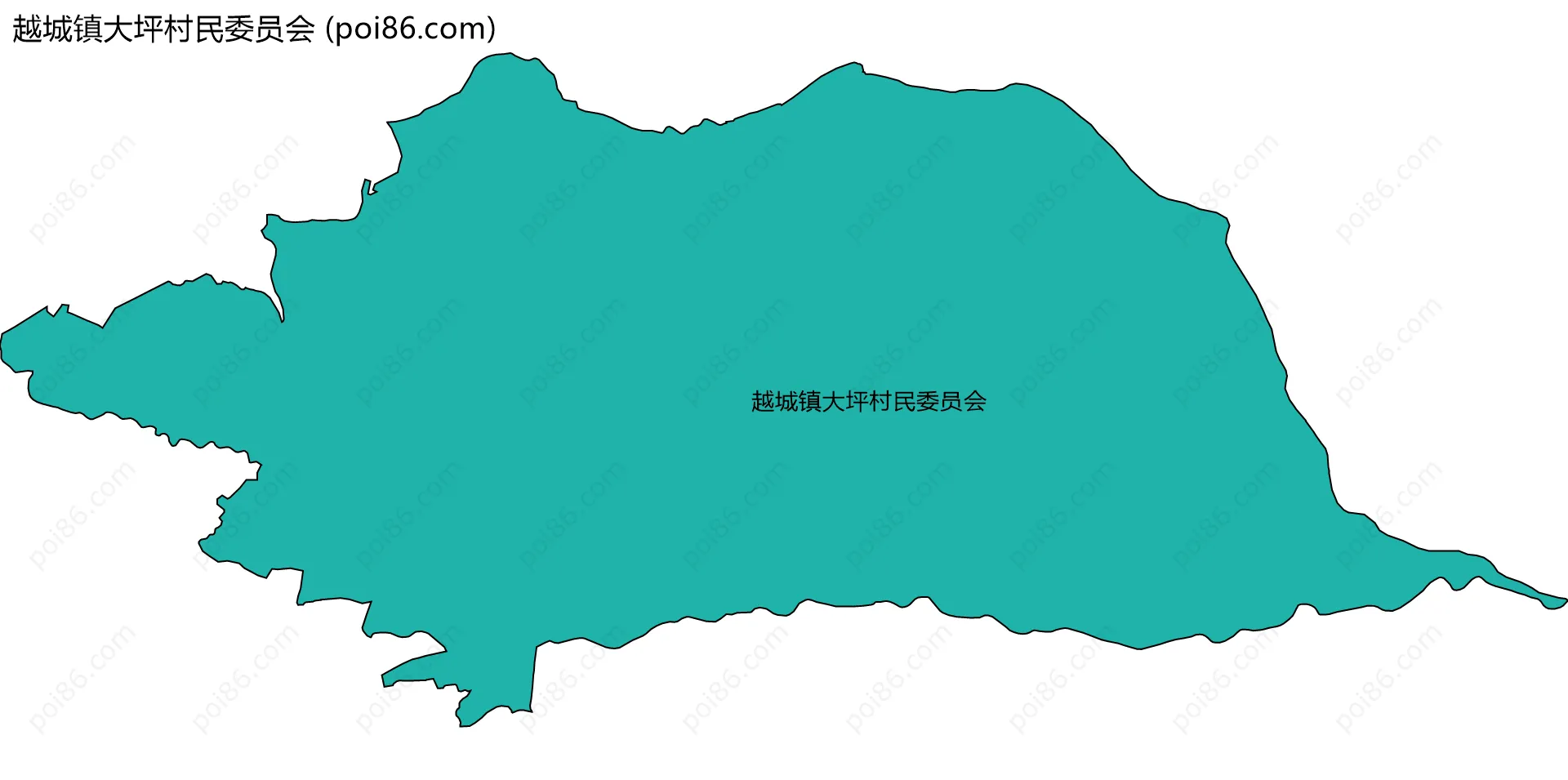 越城镇大坪村民委员会边界地图