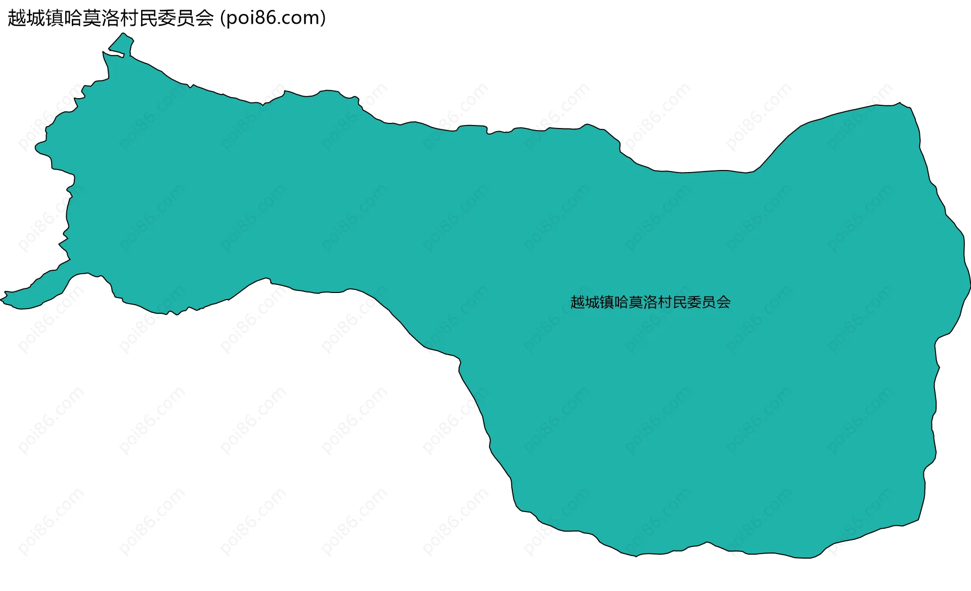 越城镇哈莫洛村民委员会边界地图