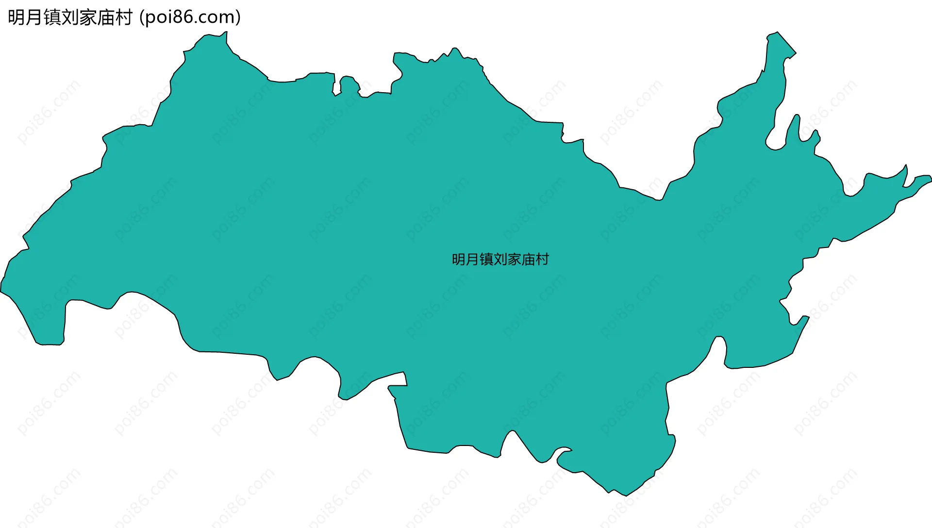 明月镇刘家庙村边界地图