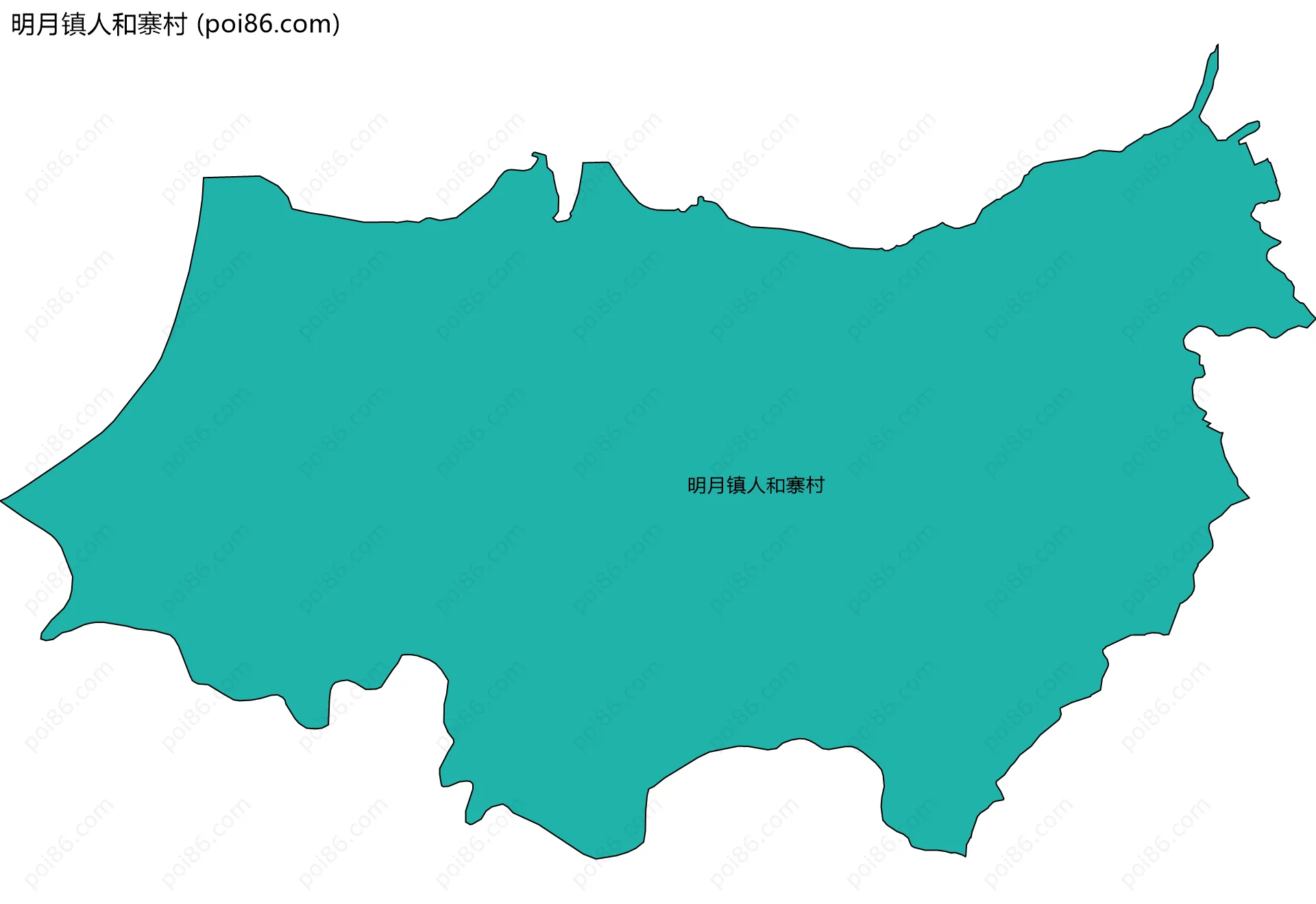 明月镇人和寨村边界地图