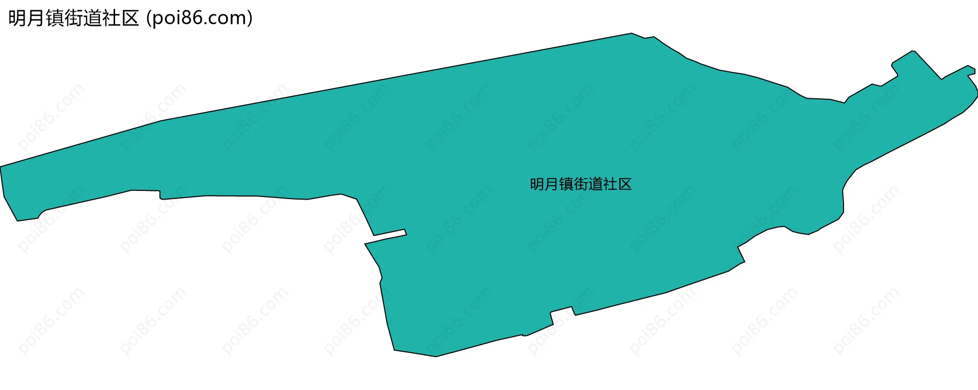 明月镇街道社区边界地图