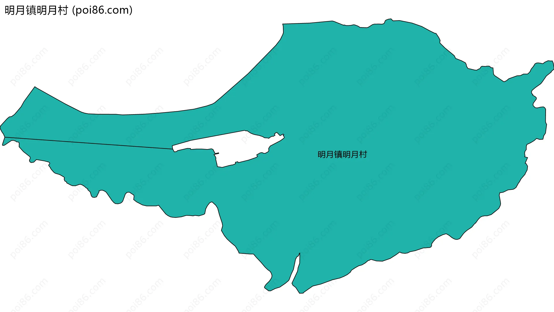 明月镇明月村边界地图