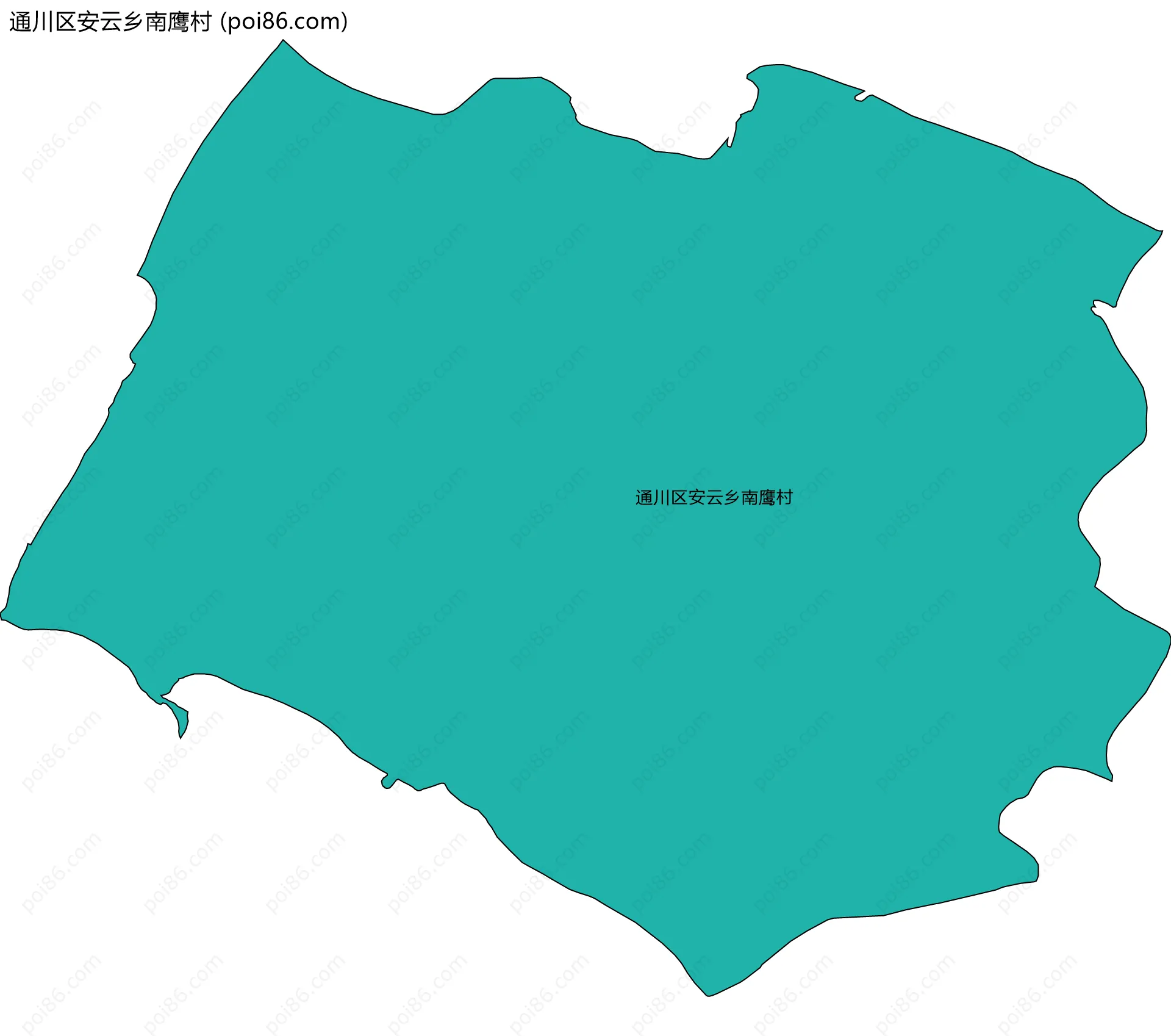 通川区安云乡南鹰村边界地图