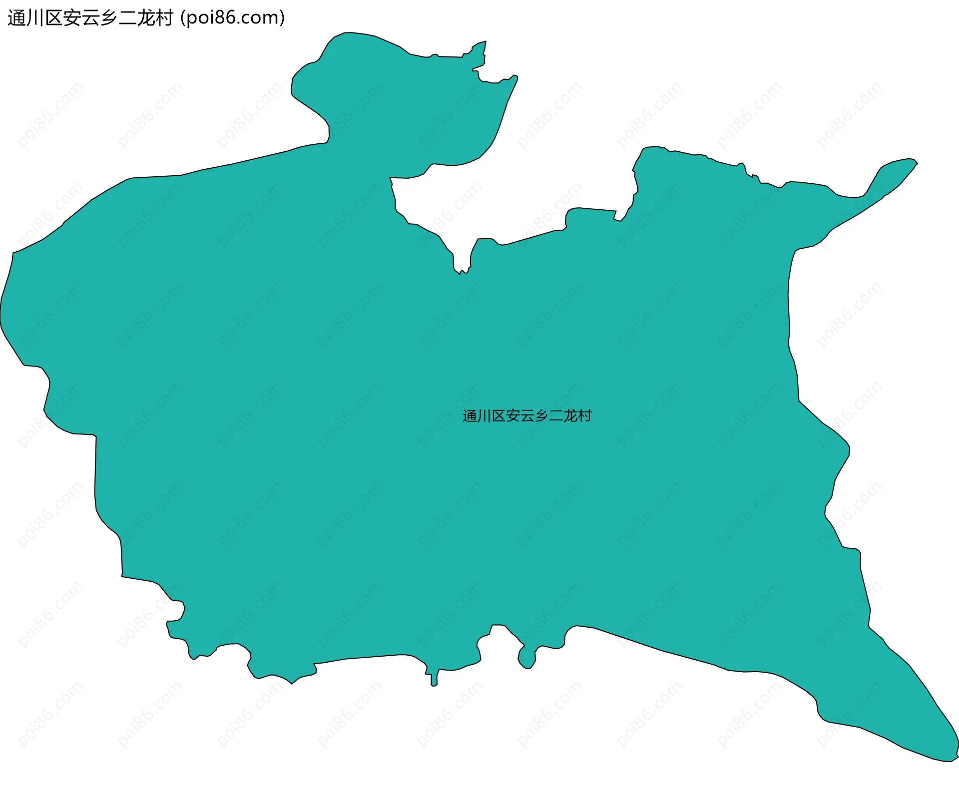 通川区安云乡二龙村边界地图
