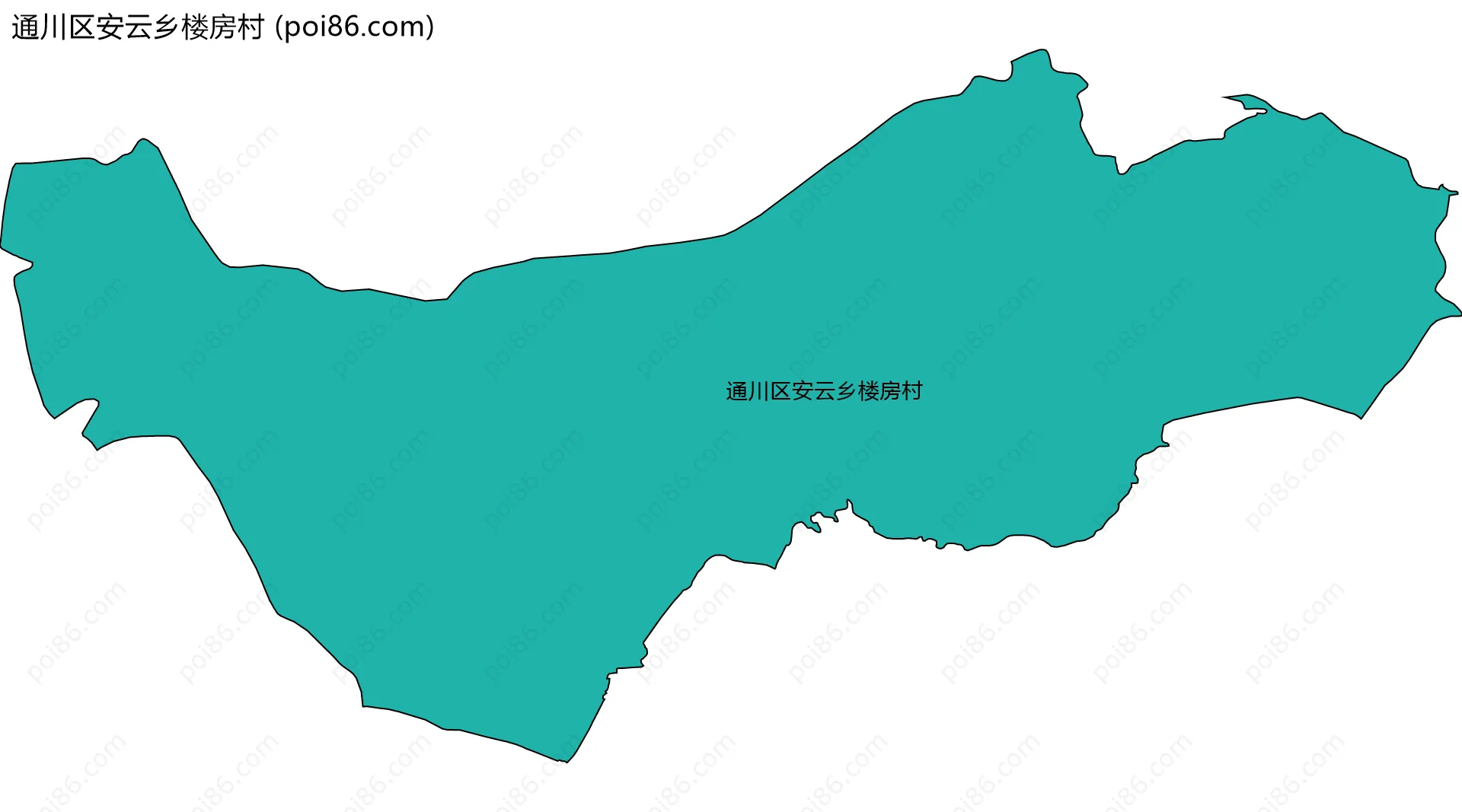 通川区安云乡楼房村边界地图