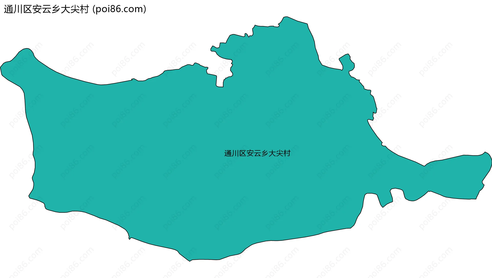 通川区安云乡大尖村边界地图