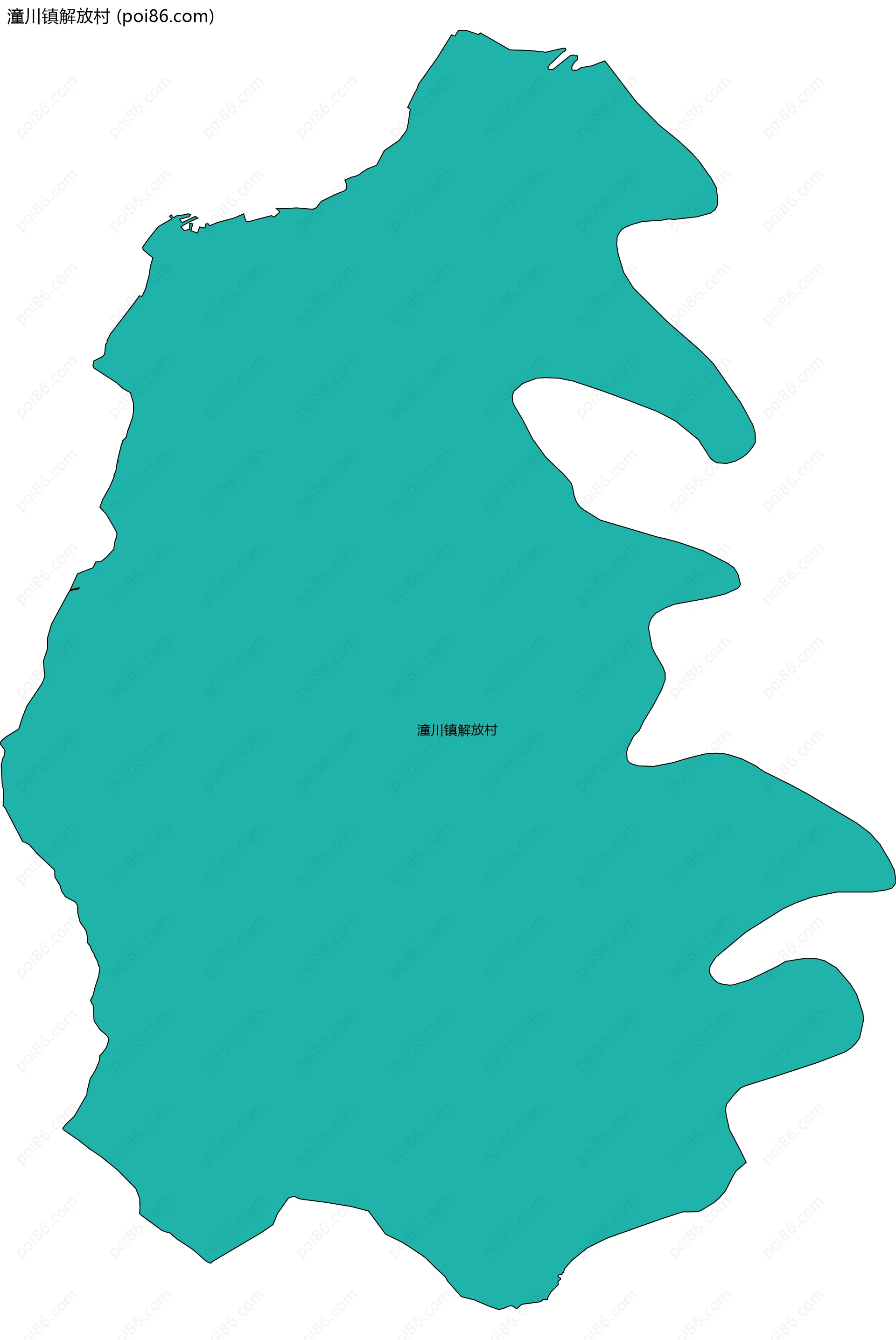 潼川镇解放村边界地图