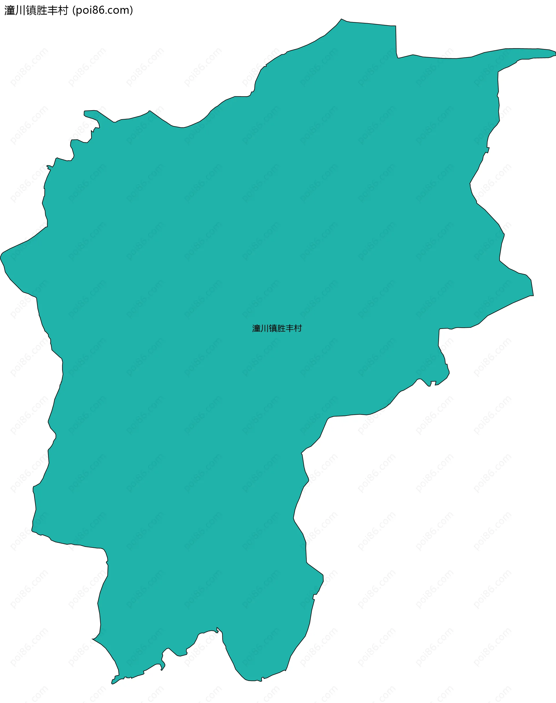 潼川镇胜丰村边界地图