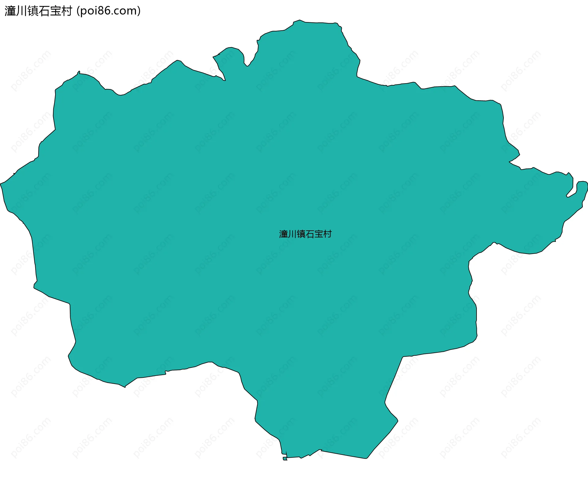 潼川镇石宝村边界地图