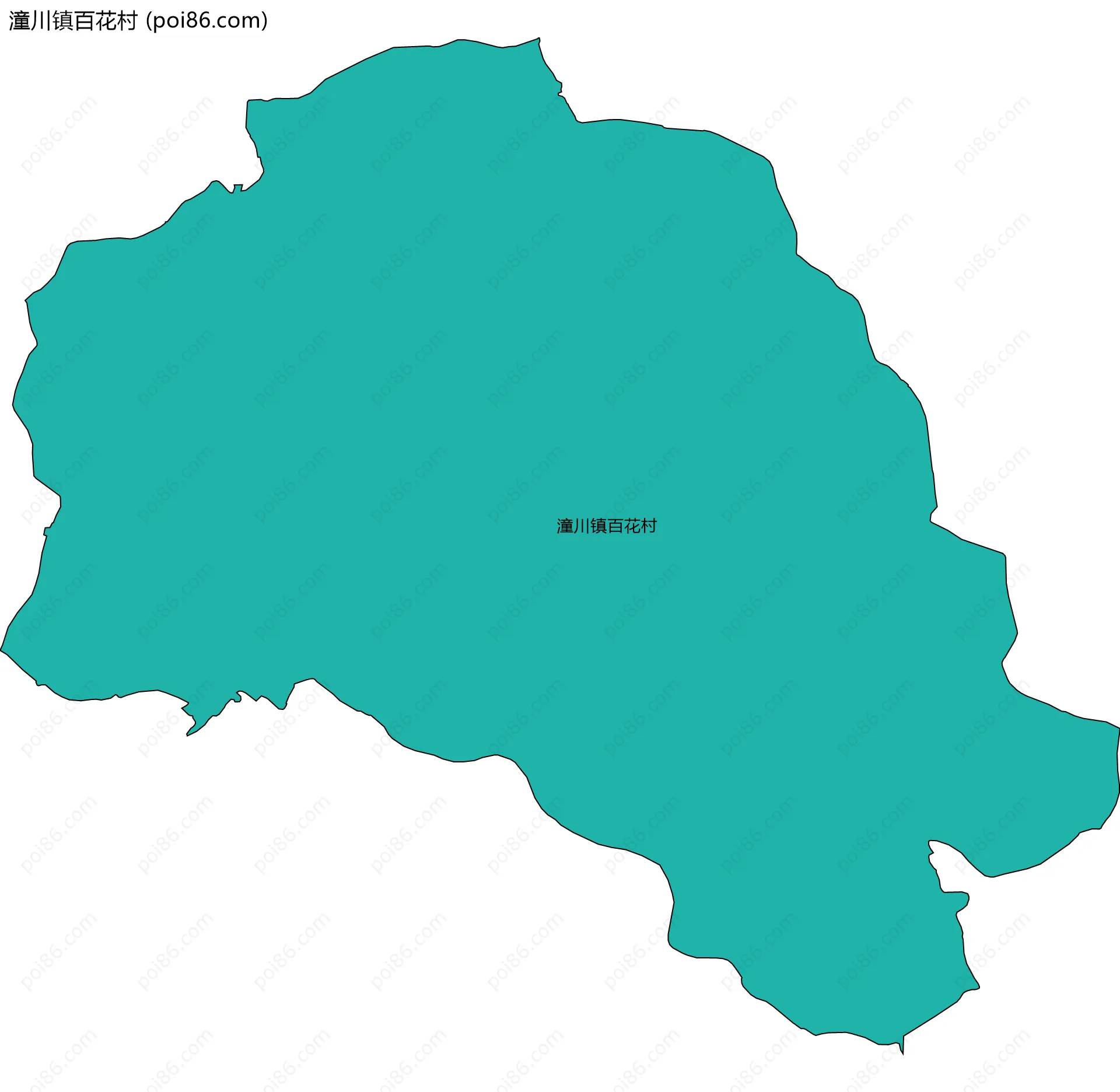 潼川镇百花村边界地图