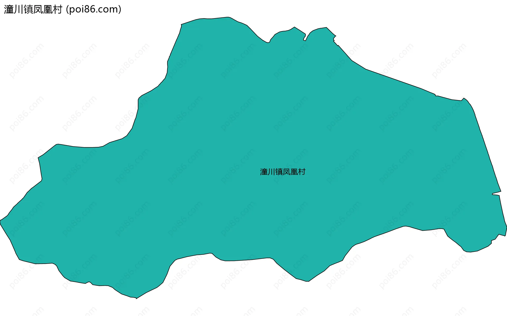 潼川镇凤凰村边界地图