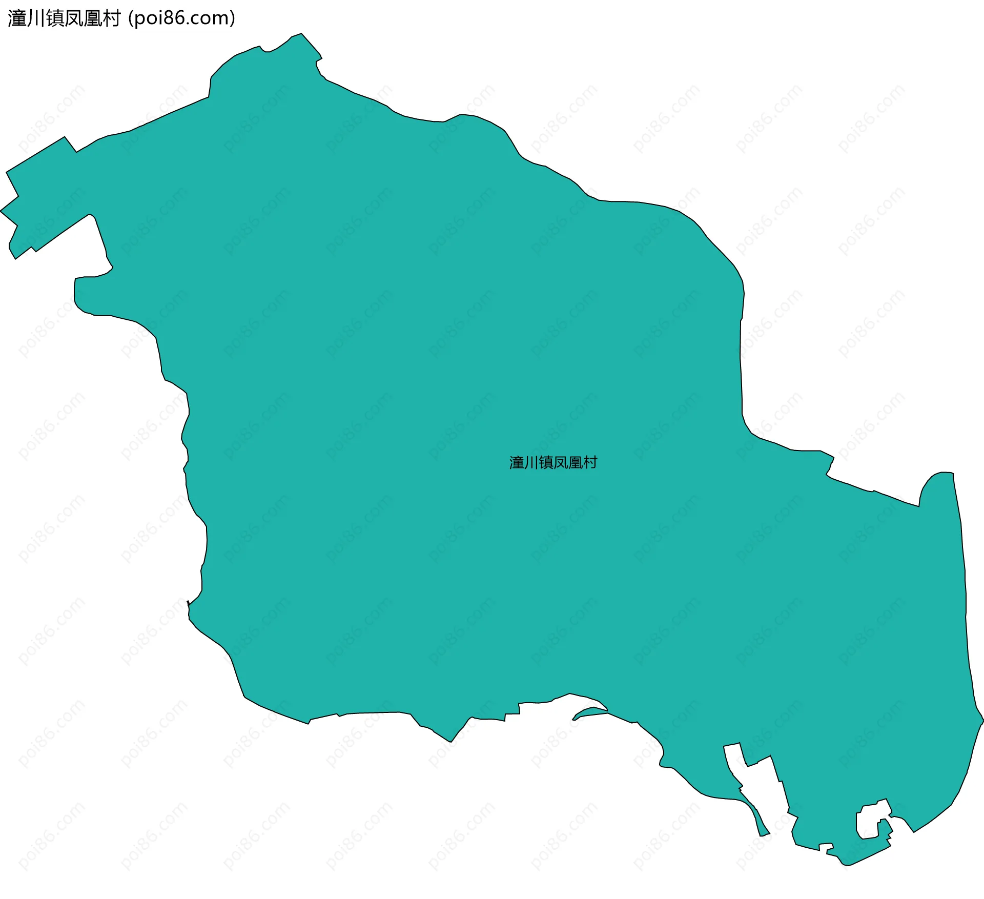 潼川镇凤凰村边界地图