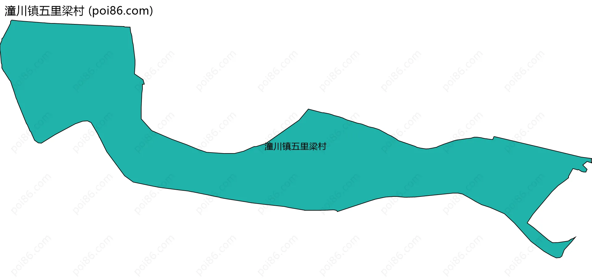 潼川镇五里梁村边界地图