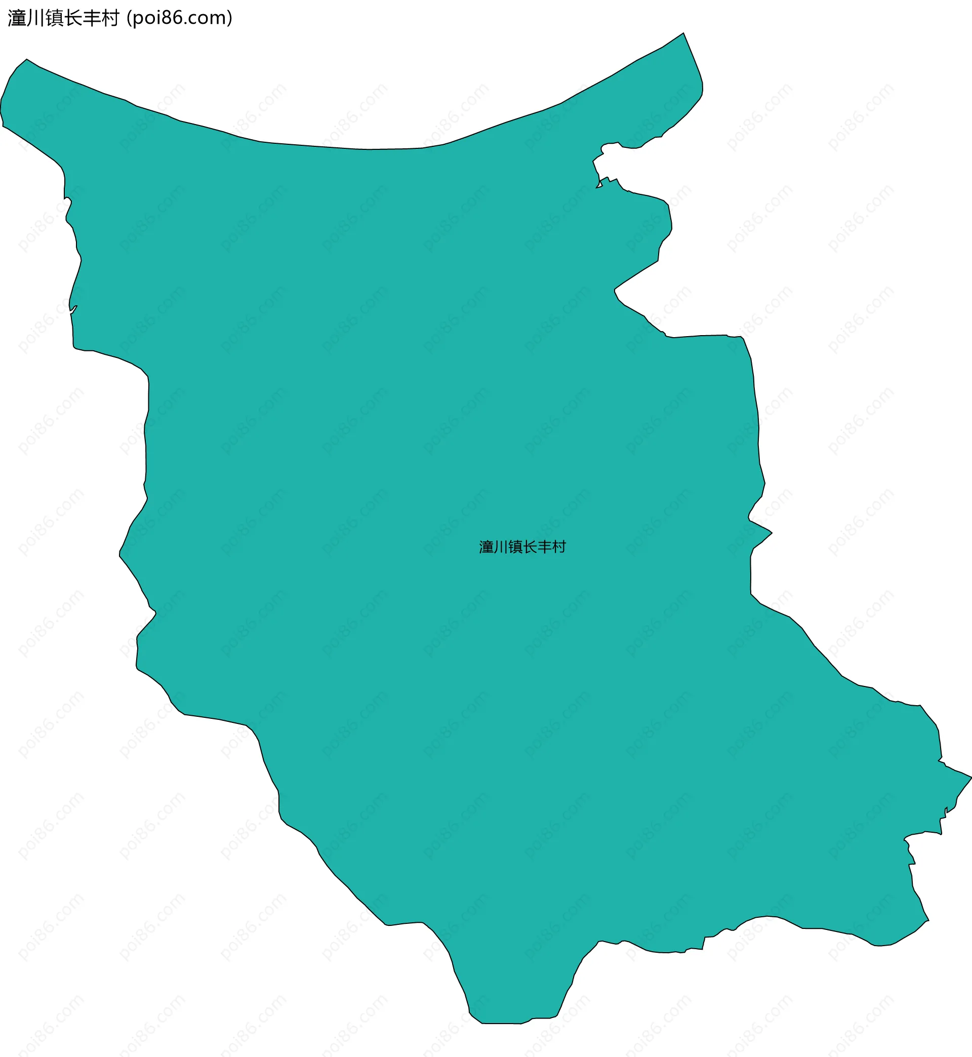 潼川镇长丰村边界地图